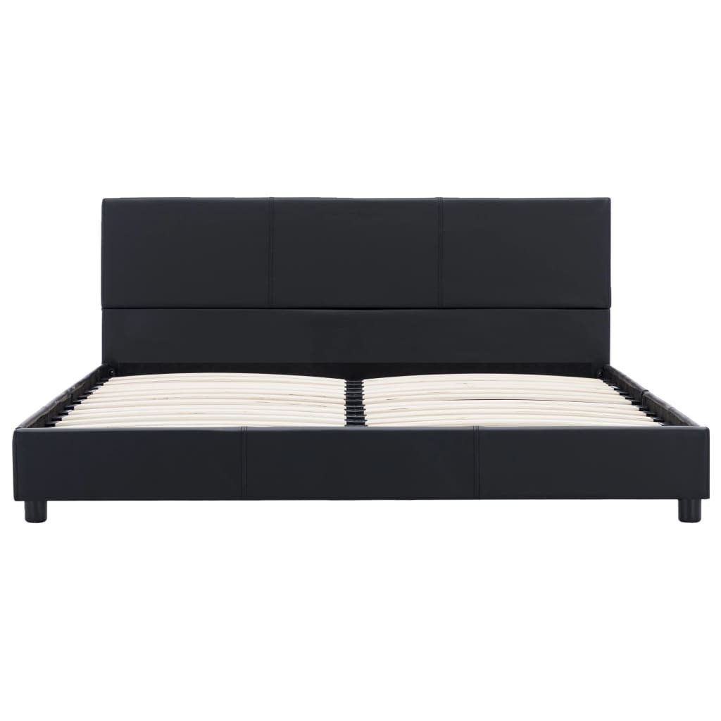 vidaXL Bett Bettgestell Schwarz Kunstleder 120x200 günstig online kaufen