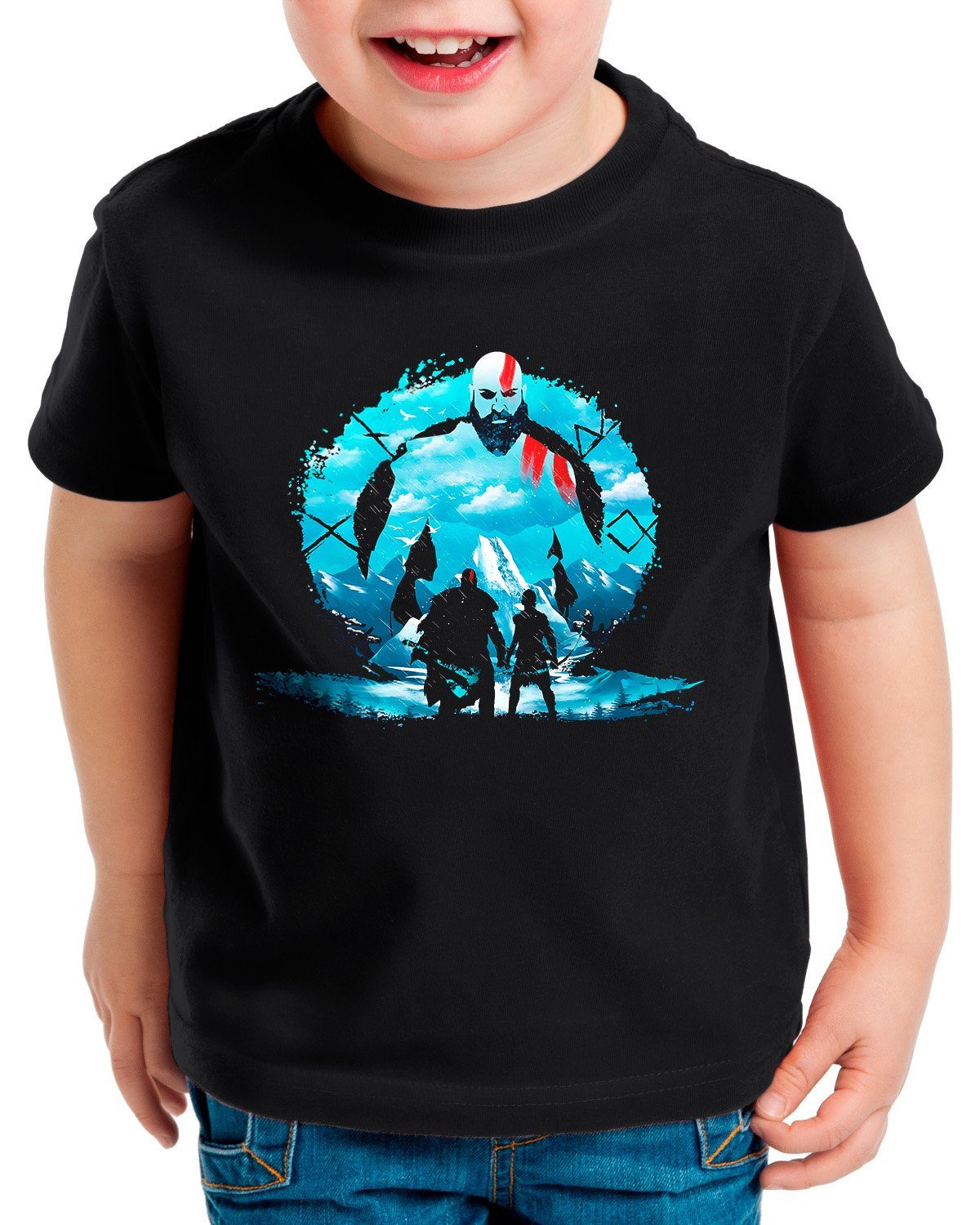 style3 Print-Shirt Kinder T-Shirt Godly Game god of action adventure kratos war