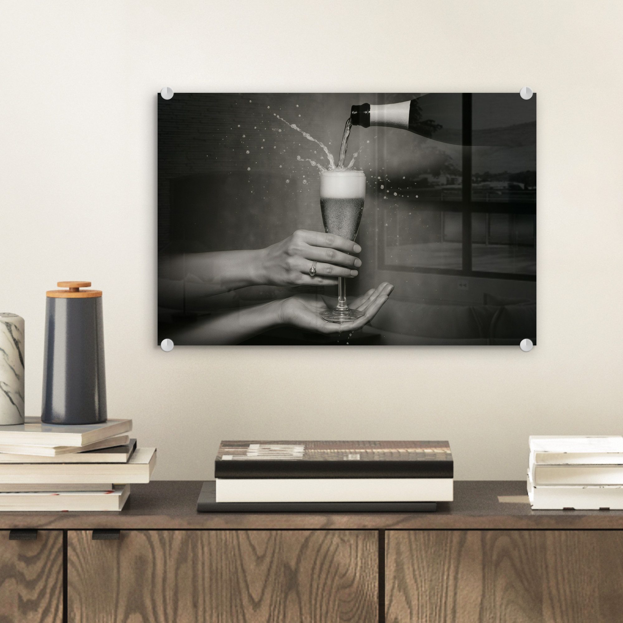 MuchoWow Acrylglasbild Champagnerflasche - Glas - günstig online kaufen