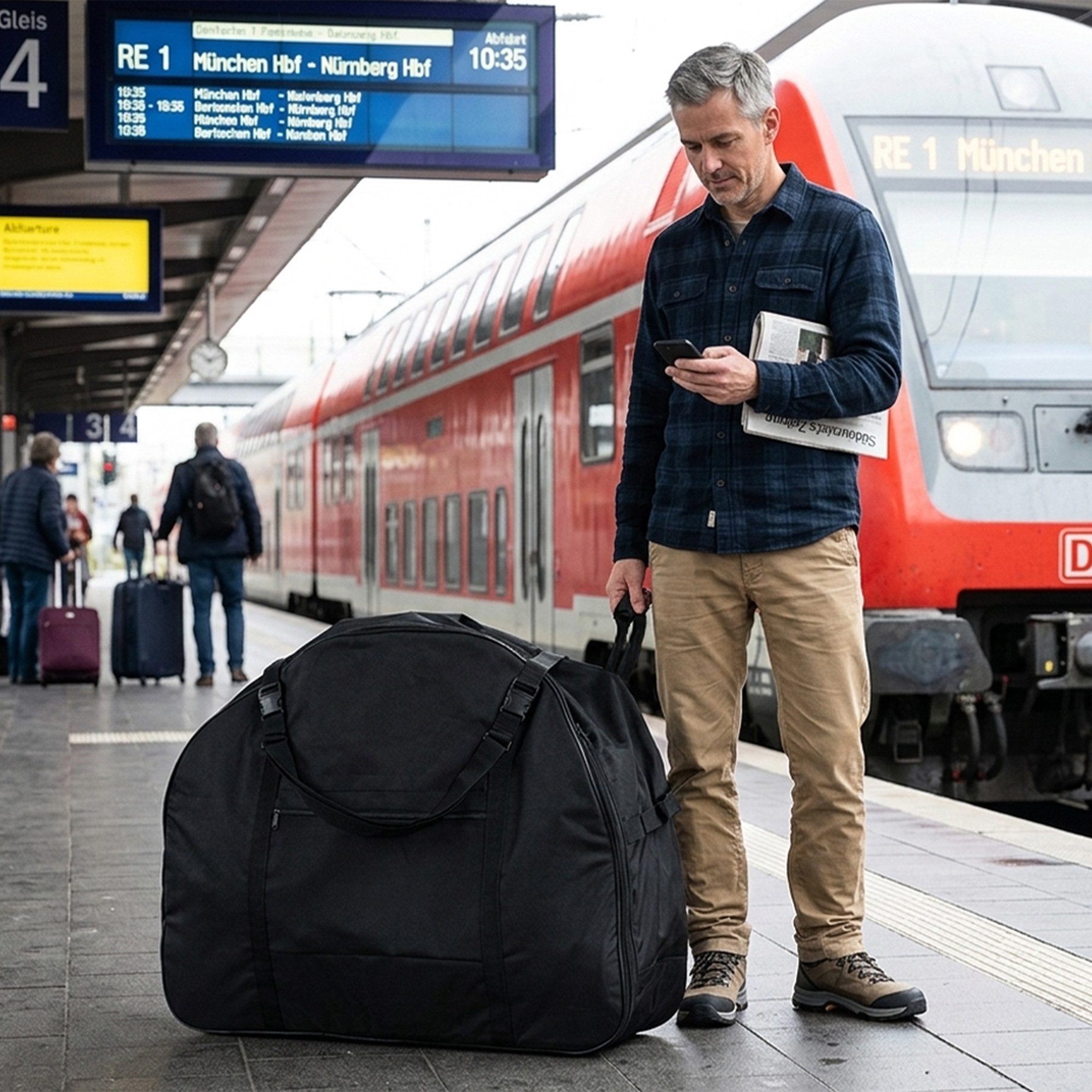 SachsenRAD Aufbewahrungstasche Faltrad-Transporttasche Premium für SachsenRAD F2 / F3 / F11 / F12, gefaltet 86 x 39 x 15 cm