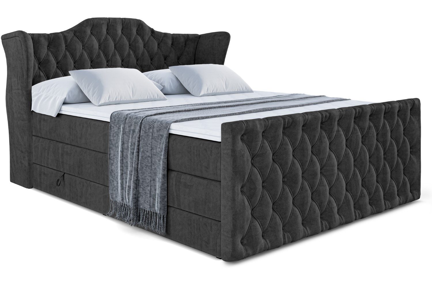 ALTDECOR Boxspringbett VILA-Z KING (Multipocket-Matratze H4, H3 Matratze Bo günstig online kaufen