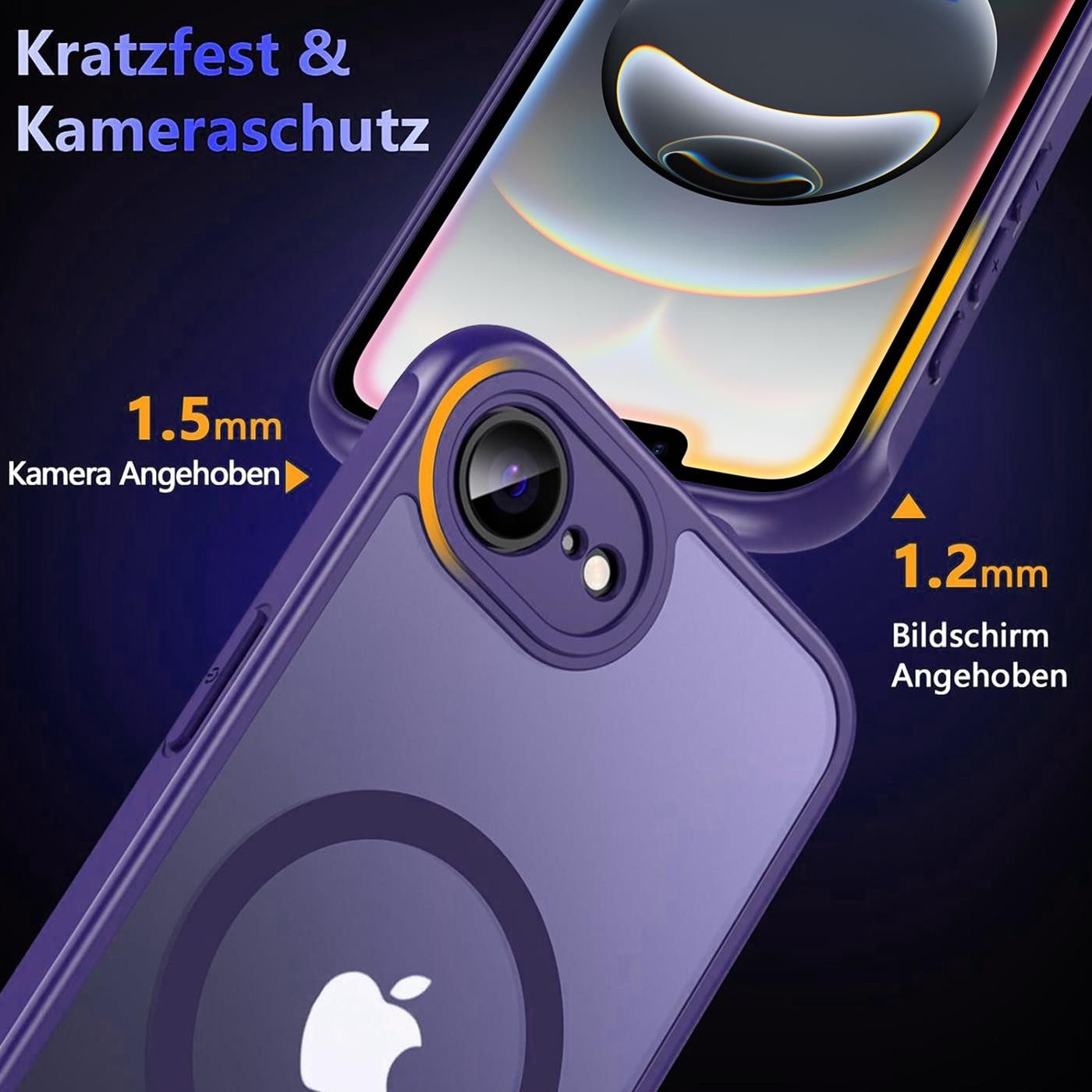 CoolGadget Handyhülle Magnet-Hülle für iPhone 17e / iPhone 16e Schutzhülle magnetisch 6,1 Zoll, Hülle Matt Stoßfest kompatibel mit Magsafe Zubehör Kameraschutz  – Bild 2 von 5