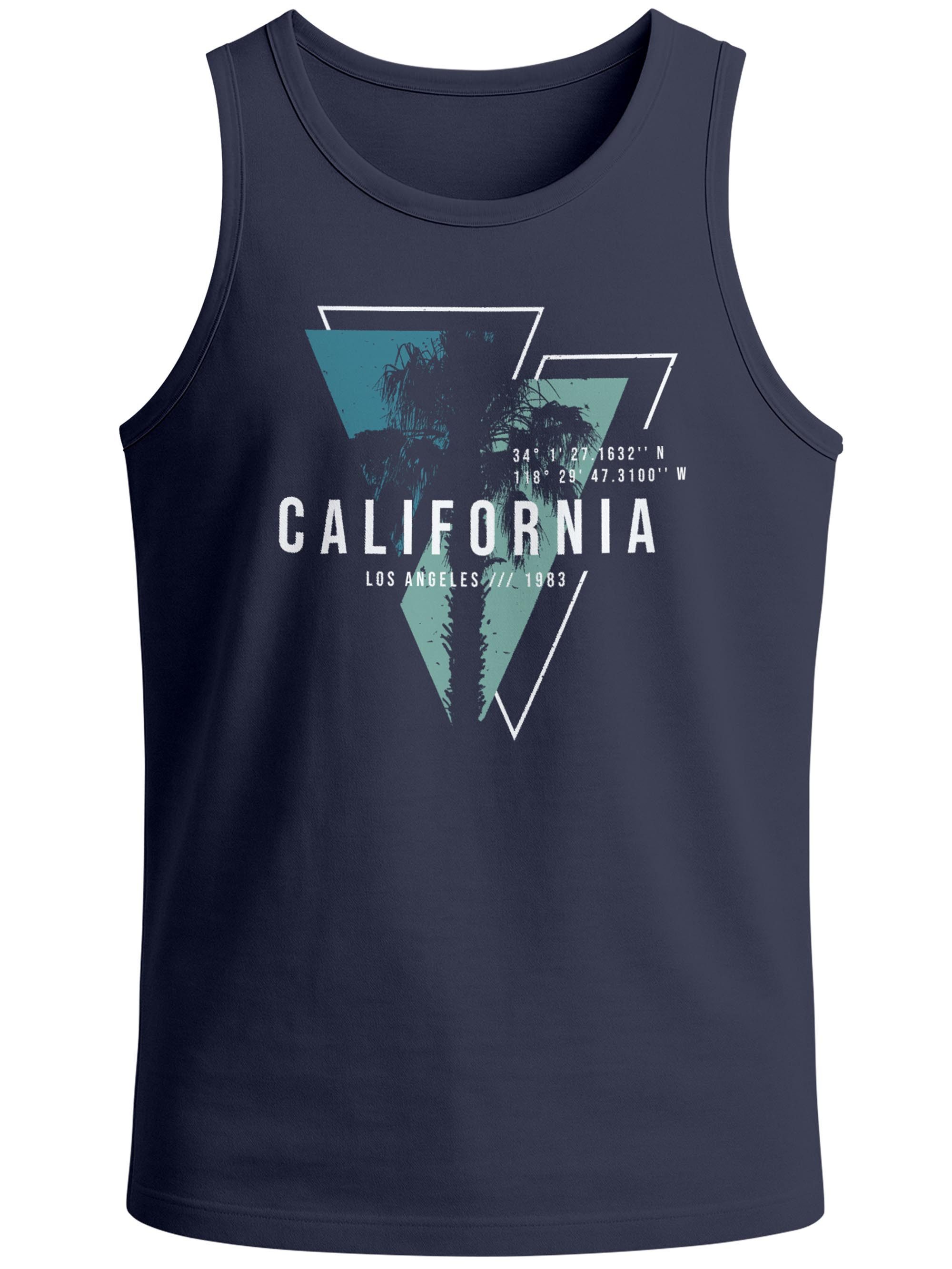 Neverless Tanktop Herren Tank-Top California Los Angeles Surfing Motiv Sommer Fashion mit Print