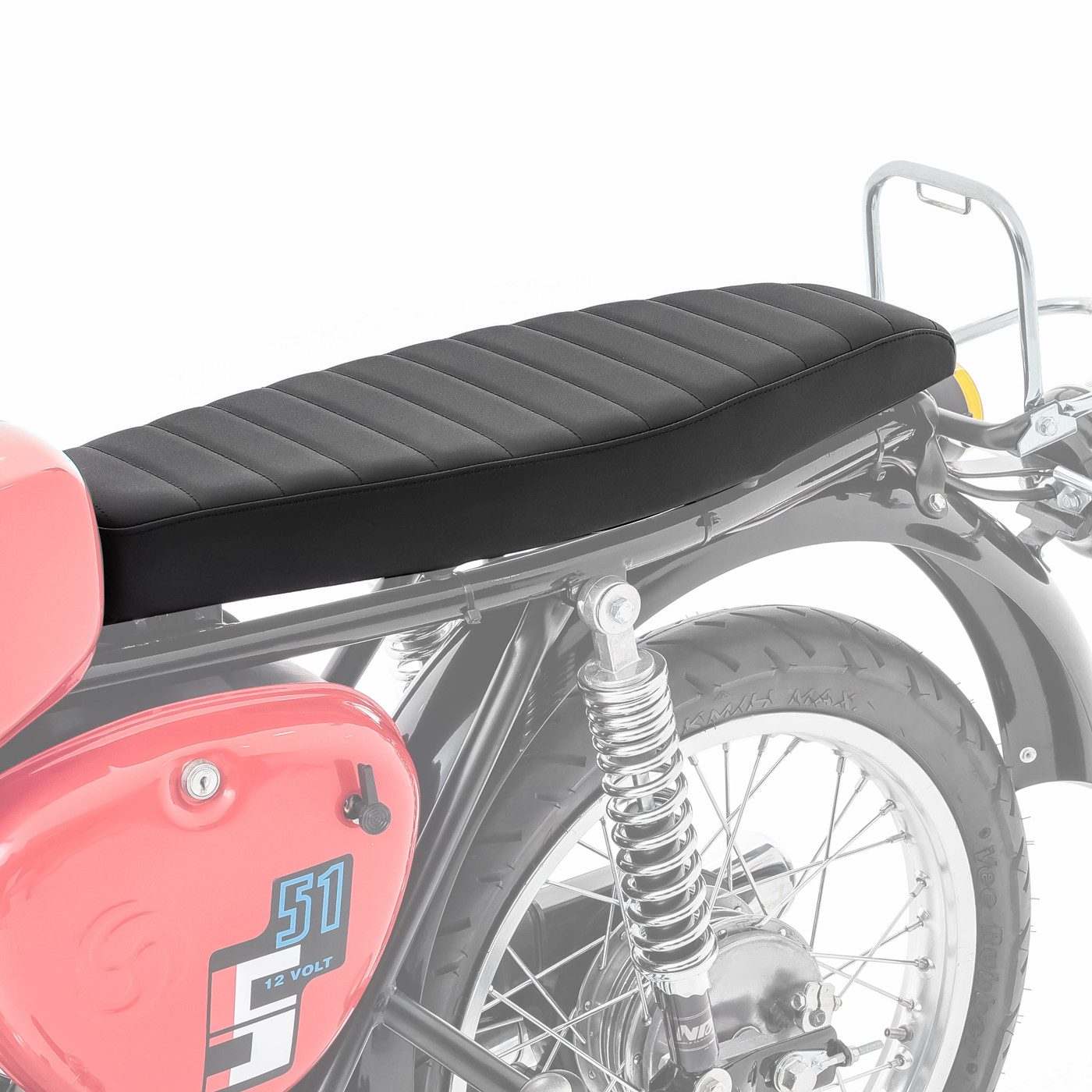 Craftride Sitzbank Sitzbank flach VS1 kompatibel mit Simson S50 S51 S70 Sitz schwarz