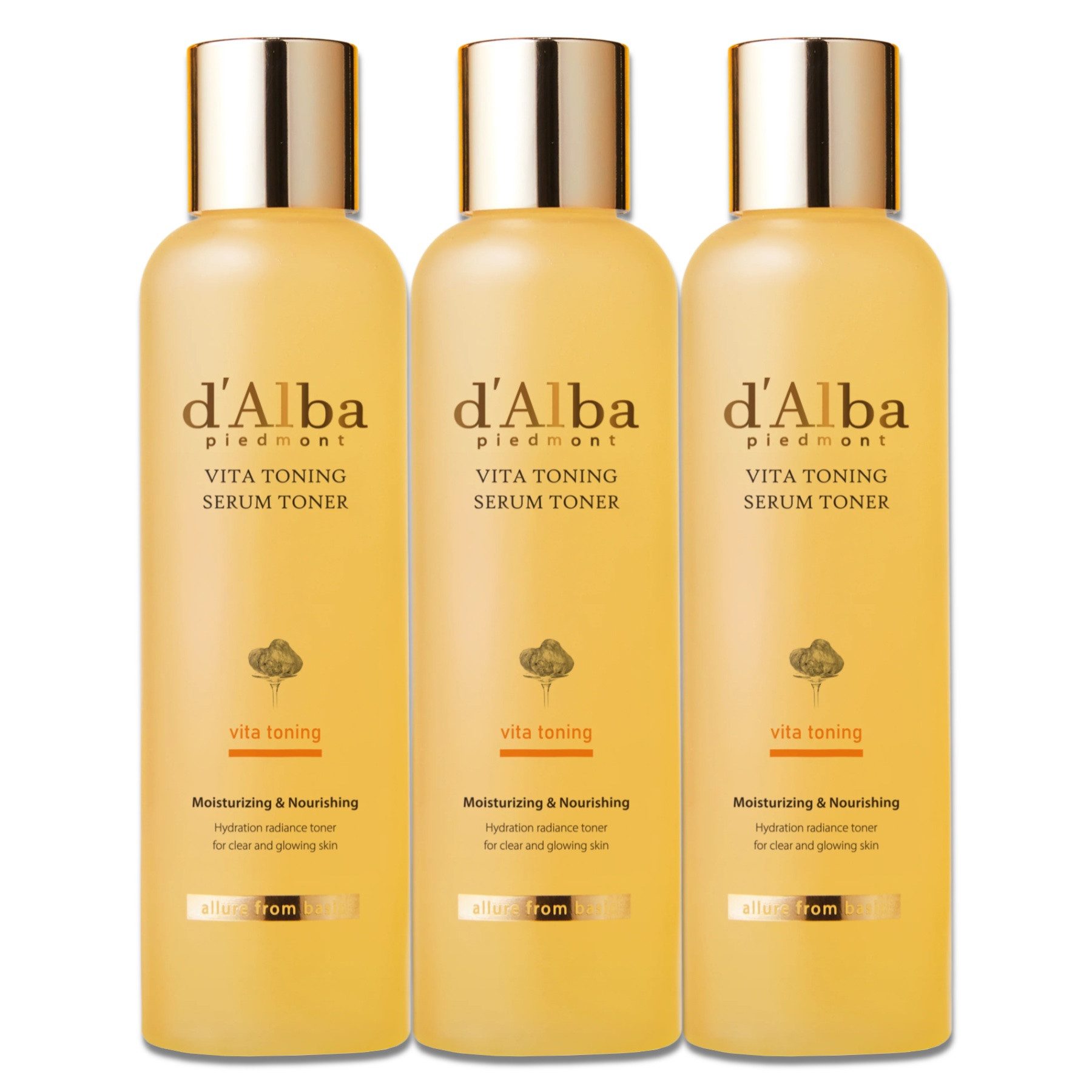 d'Alba Toner Weißtrüffel Toning Serum Toner Hautpflege Gesichts Feuchtigkeitspflege, 3-tlg., Gesichtspflege, Serum, Toner, Teint, Hautpflege