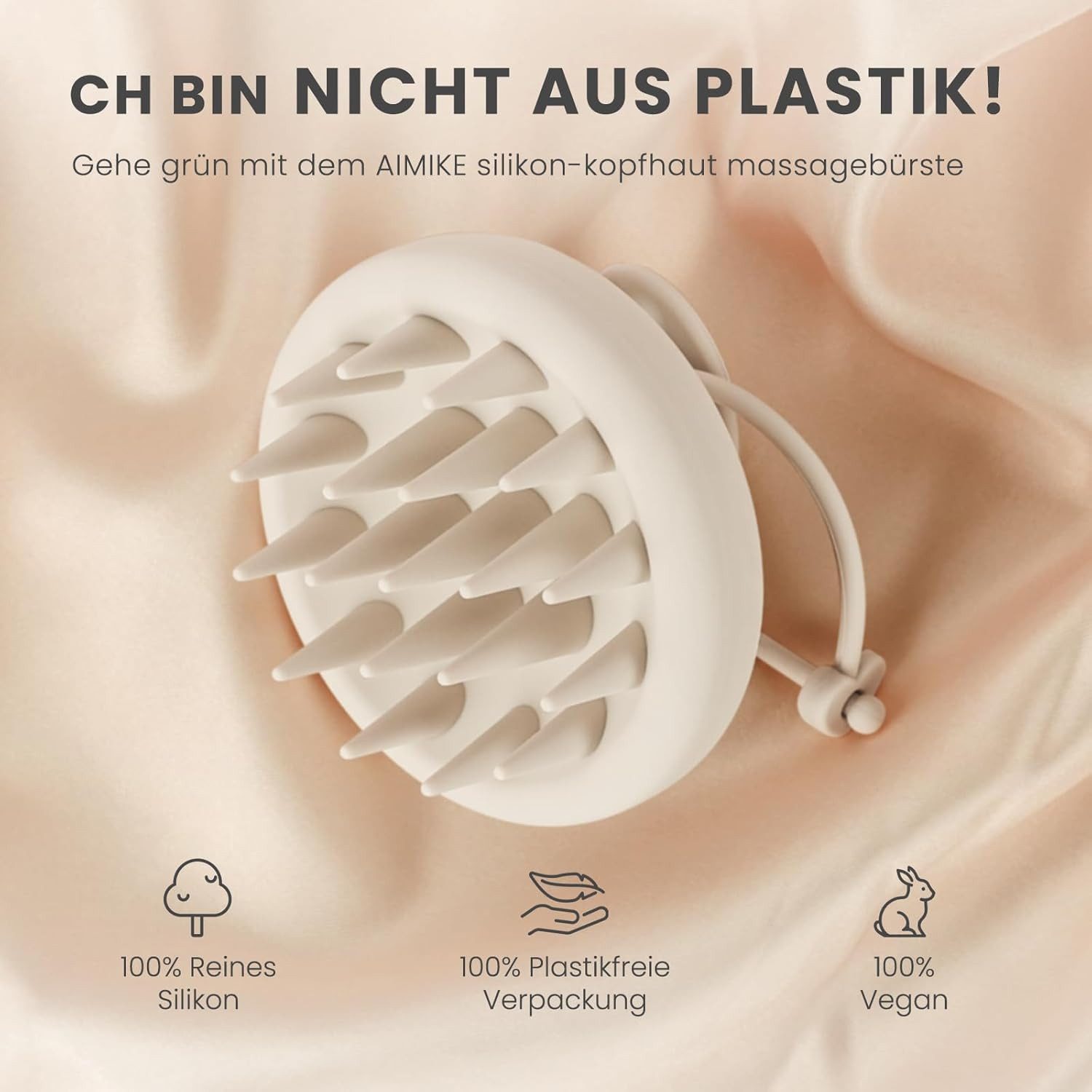 TUWENA Haarbürste Silikon Kopfhaut Massagebürste Shampoo Bürste,Silikon Scalp Massager, Schimmelfrei, für sensible Kopfhaut, Tiefenreinigung, gegen Schuppen