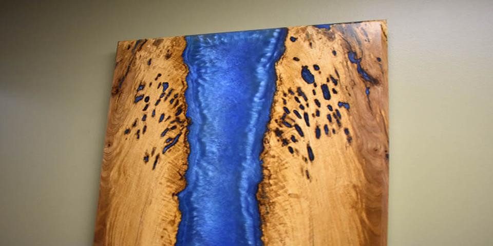 Xlmoebel Wandbild Handgefertigtes Wandbild mit Epoxidharz - Wasserfall-Motiv, Wasserfall, Hergestellt in Europa