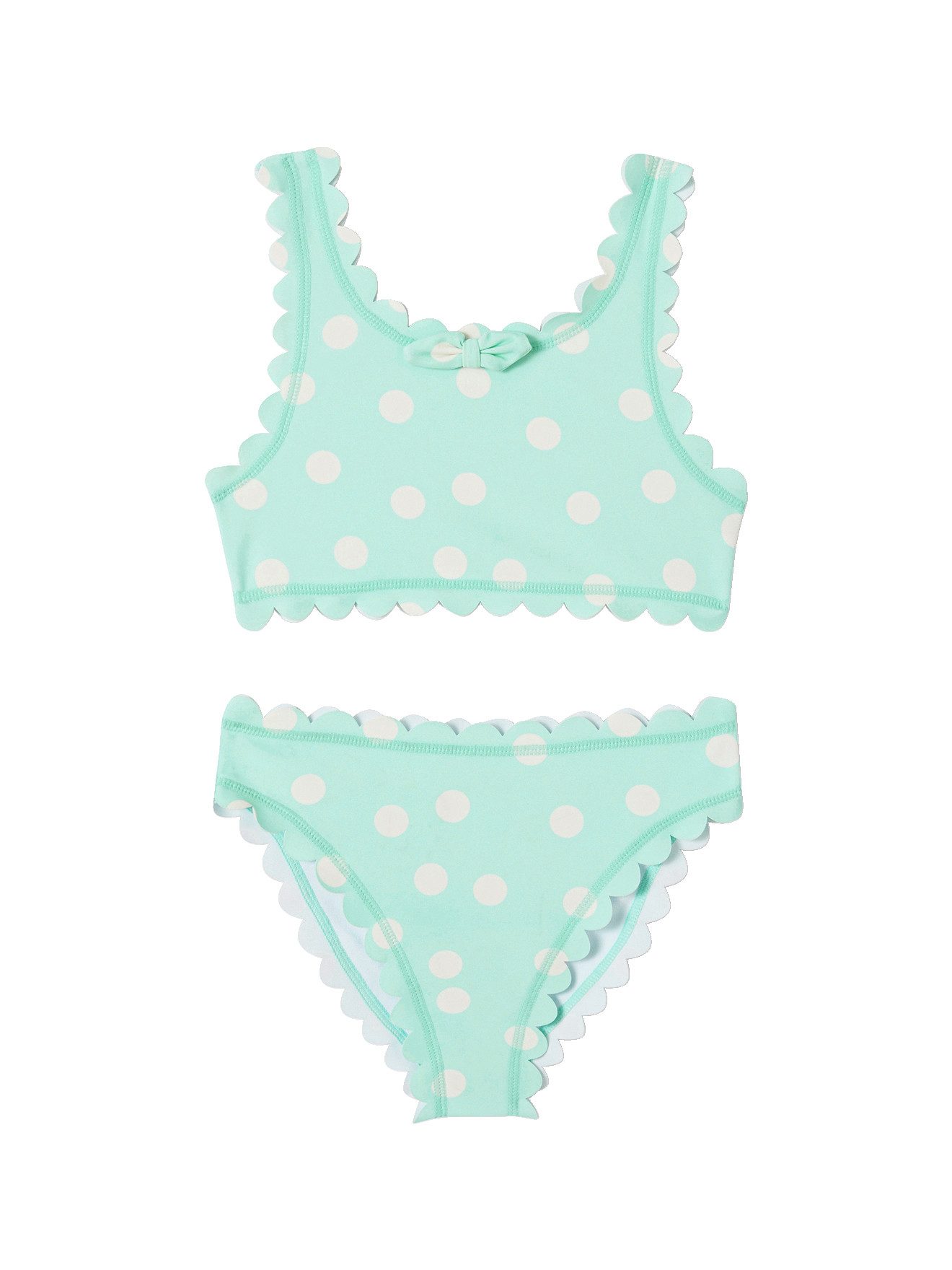 Badeanzug Mädchen Bikini mit Tupfen