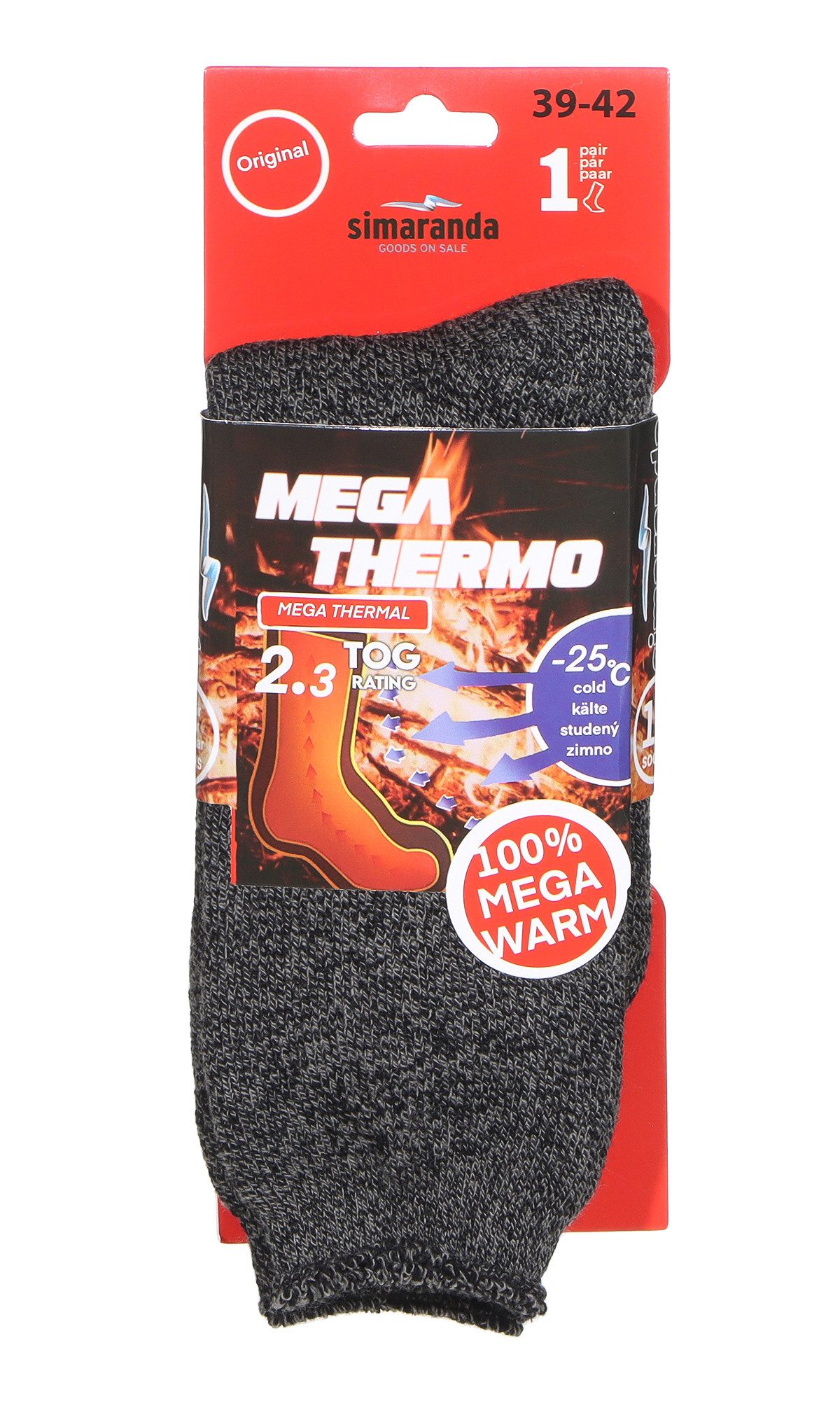 simaranda Thermosocken Herren Thermo Socken 8121 35-38 Dunkelgrau 1 Paar (1 günstig online kaufen