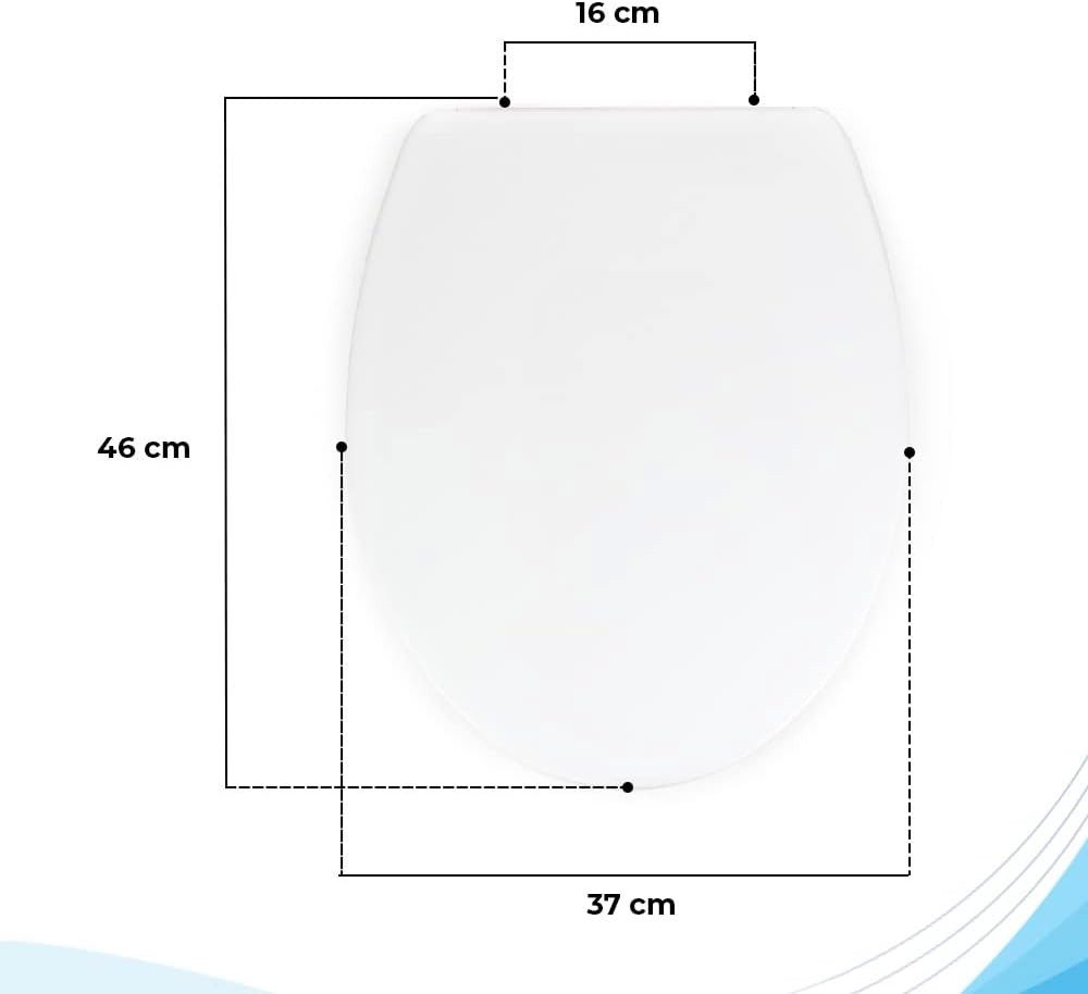 Bath4U WC-Sitz WC Sitz 37x46 cm Weiß aus Urea-Duroplast Absenkautomatik bis 150kg, Farbecht & Pflegeleicht Inkl. Montagezubehör & Mikrofasertuch Set – Bild 2 von 5