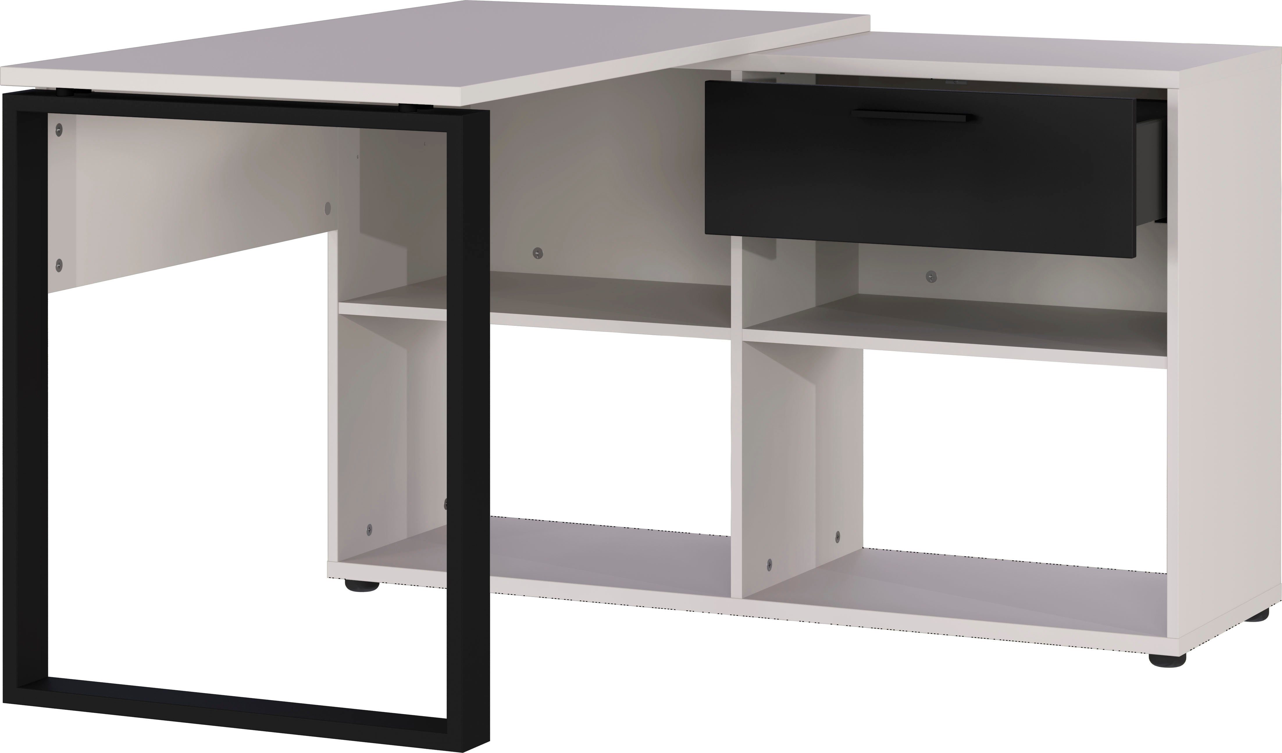 Schreibtisch integriertem Büro-Set Aktenschränken mit inkl. zwei Sideboard GERMANIA Fenton, (3-St), und