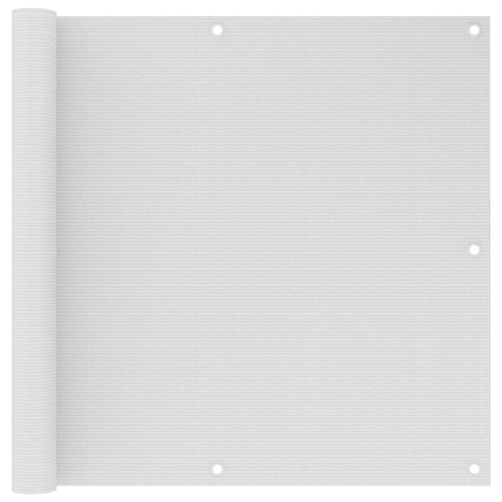 vidaXL Seitenmarkise 90 x 500 cm Balkon-Sichtschutz Weiß 90x500 cm HDPE
