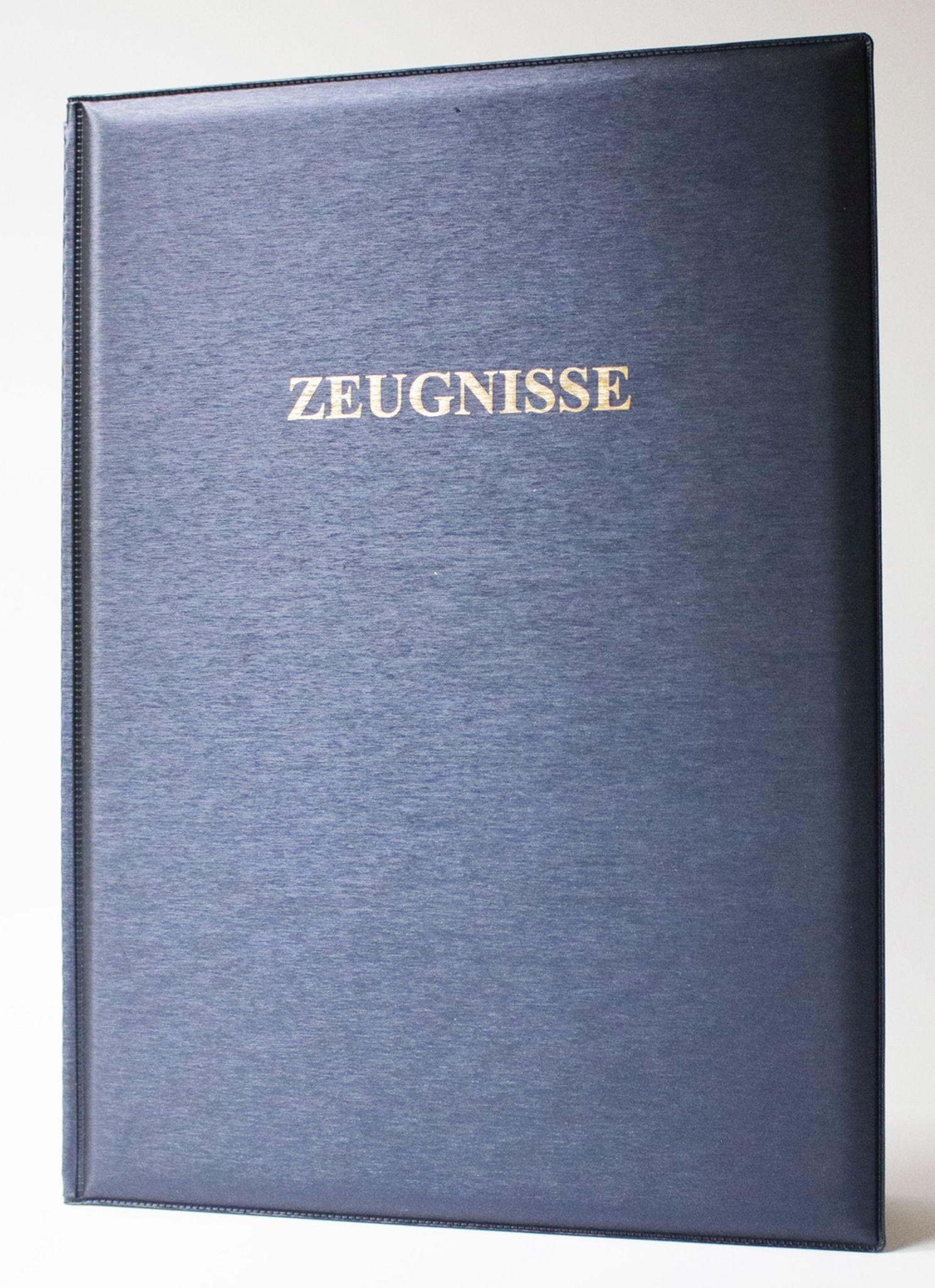 ADINA Organisationsmappe ADINA Zeugnissmappe metallic blau gepolsterter Deckel