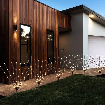 etc-shop LED Solarleuchte, LED-Leuchtmittel fest verbaut, Warmweiß, Solarlampen für Außen Gartendeko Solarleuchte Solar Lampe mit 3