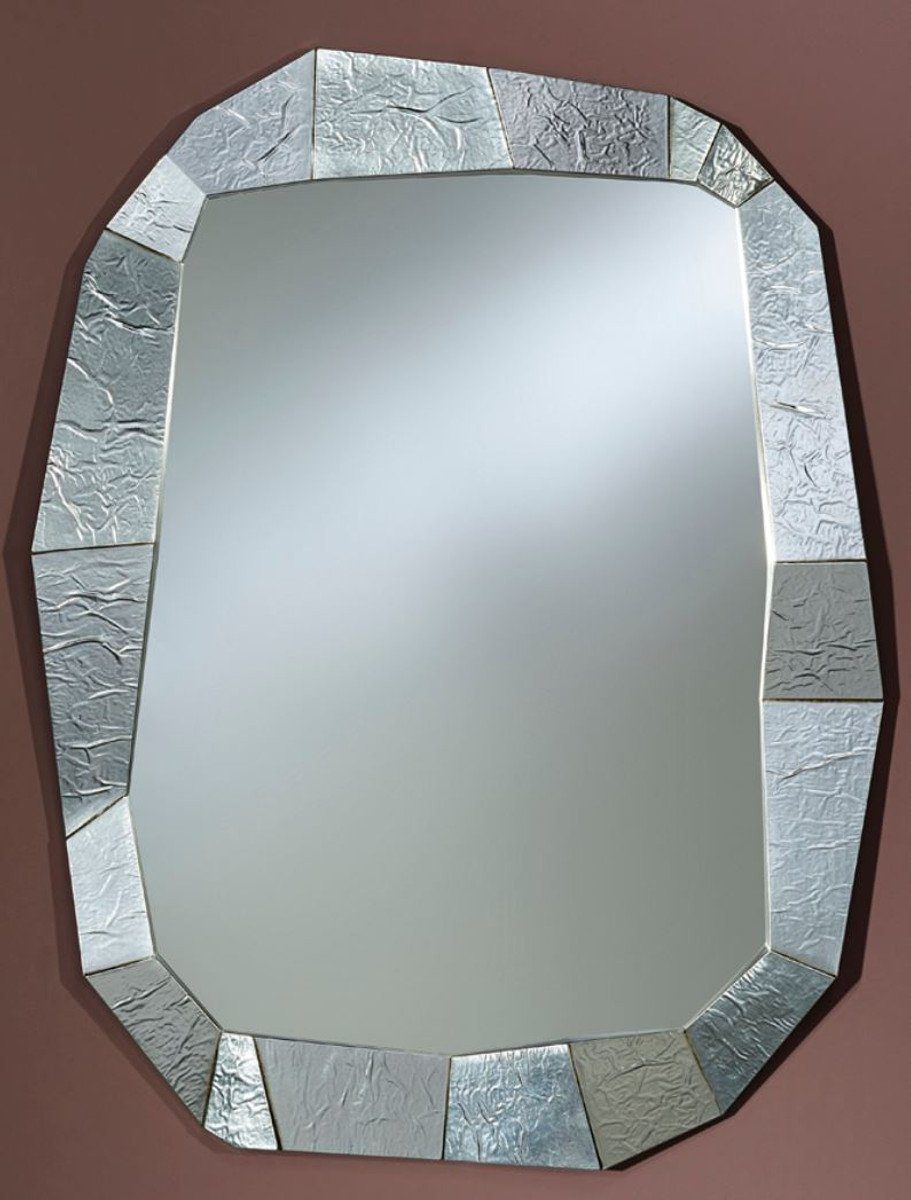 Designer x - Padrino Casa H. Designer 127 92 cm Wandspiegel Spiegel Wandspiegel Silber