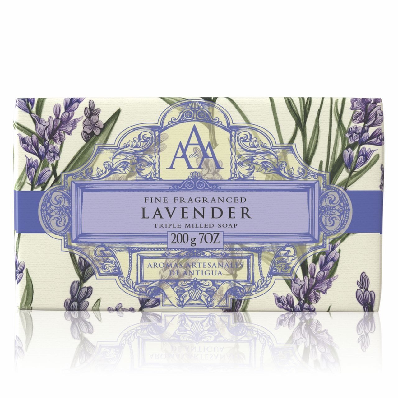 Somerset Toiletry Handseife Seife Lavendel 200g zur täglichen Hand- und Körperreinigung im Bad, 1-tlg., Triple-milled, Papierverpackung, Made in UK