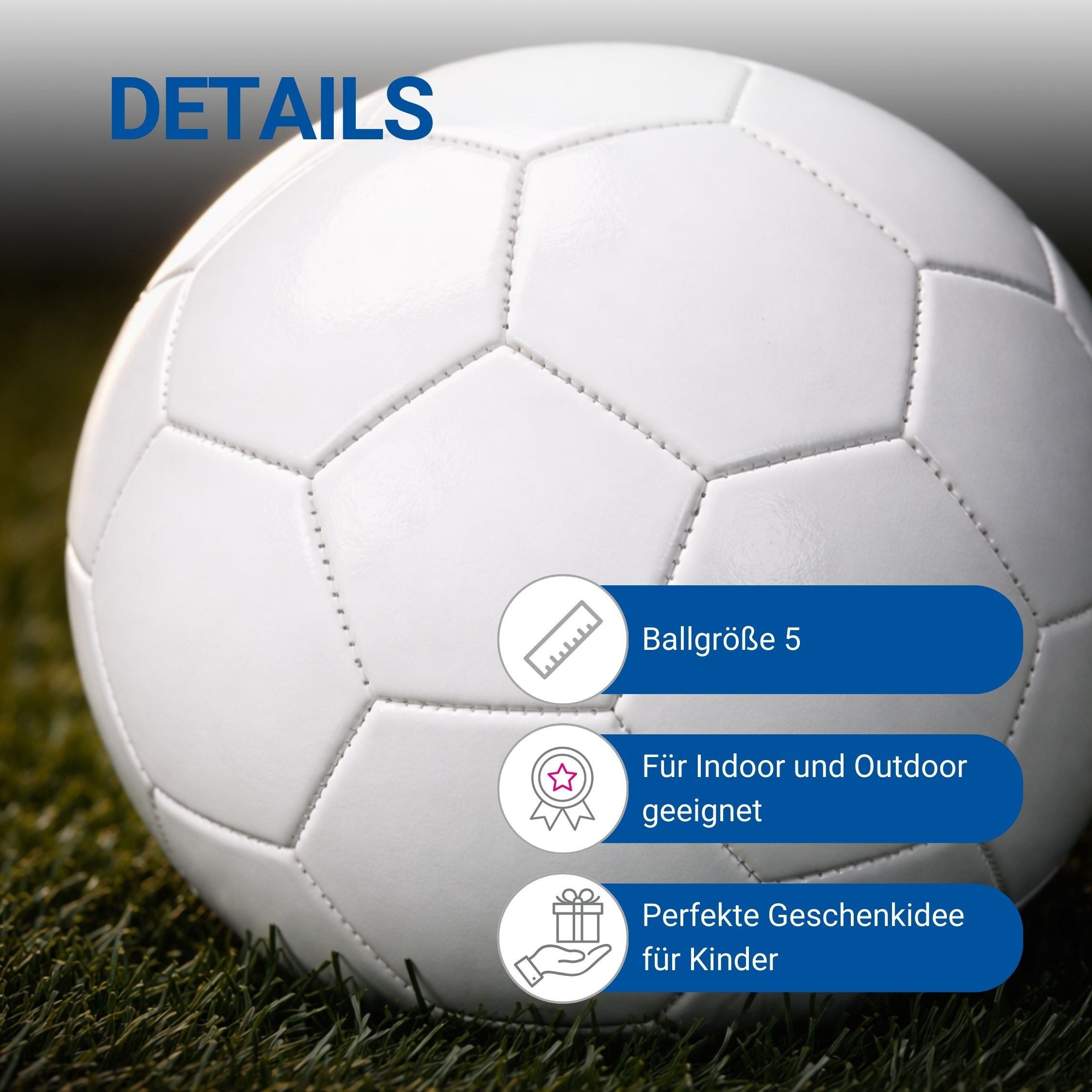 elasto Spielball Fußball in Größe 5 für Kinder und Erwachsene