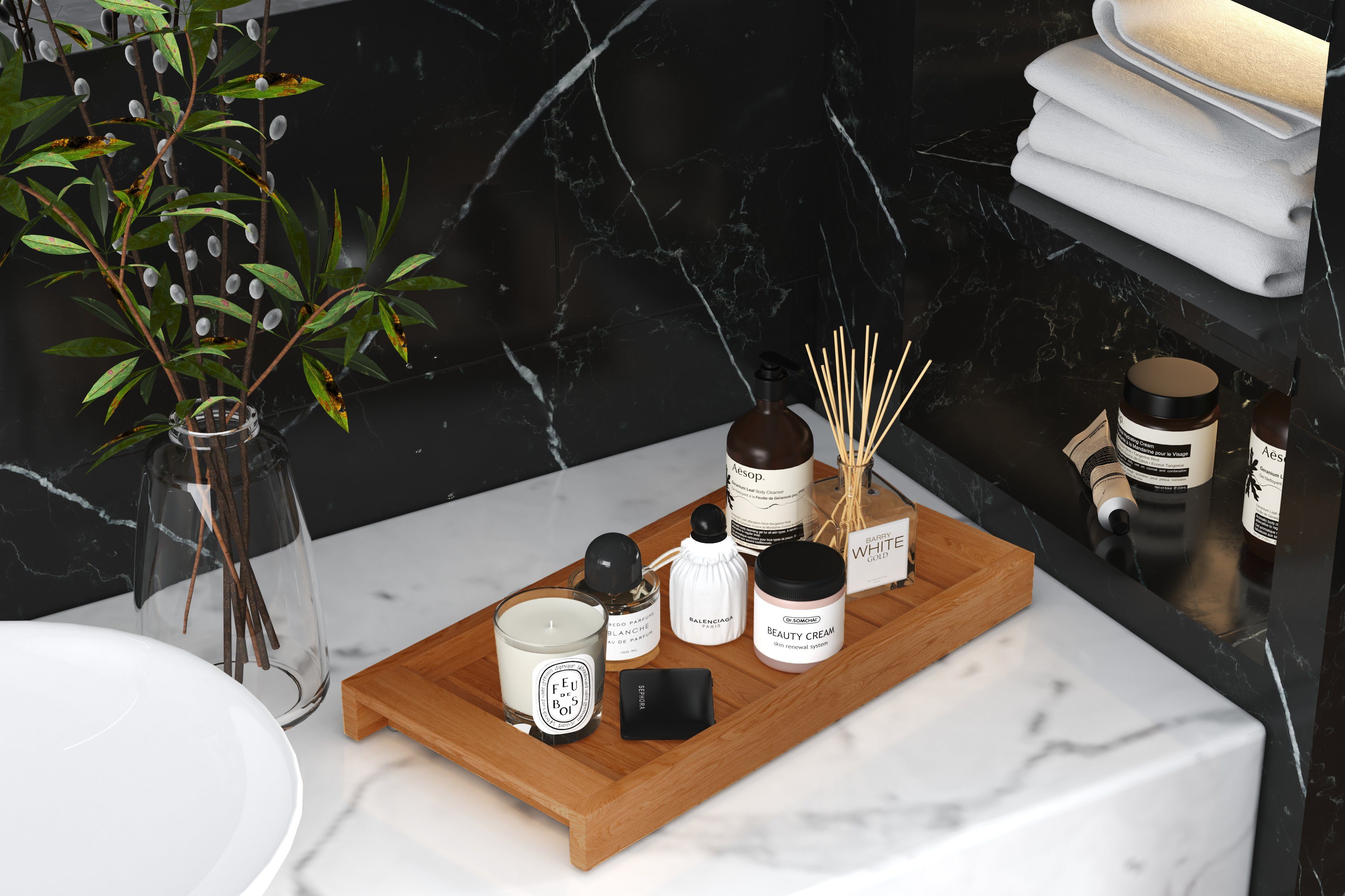 Destiny Ablageelement SPA & LIVING, verschiedene Größen, Teak