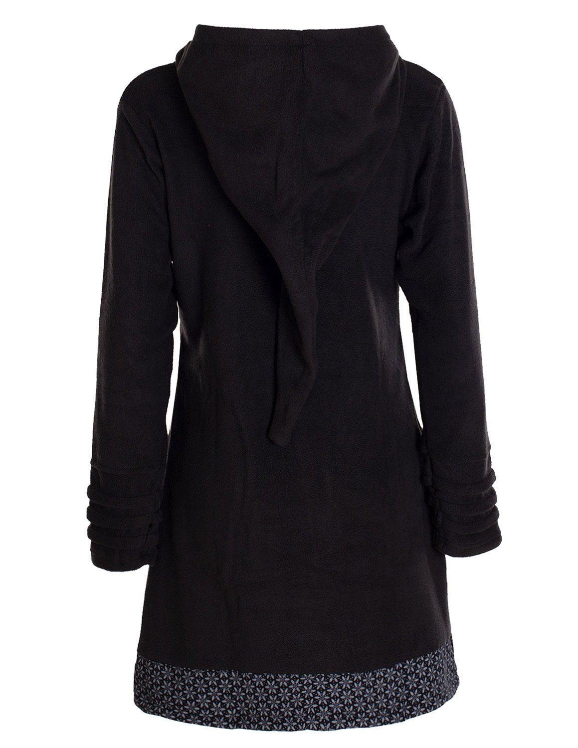 Vishes Kurzmantel Lange Fleecejacke Hippiemantel Übergangsjacke Zipfelkapuz günstig online kaufen