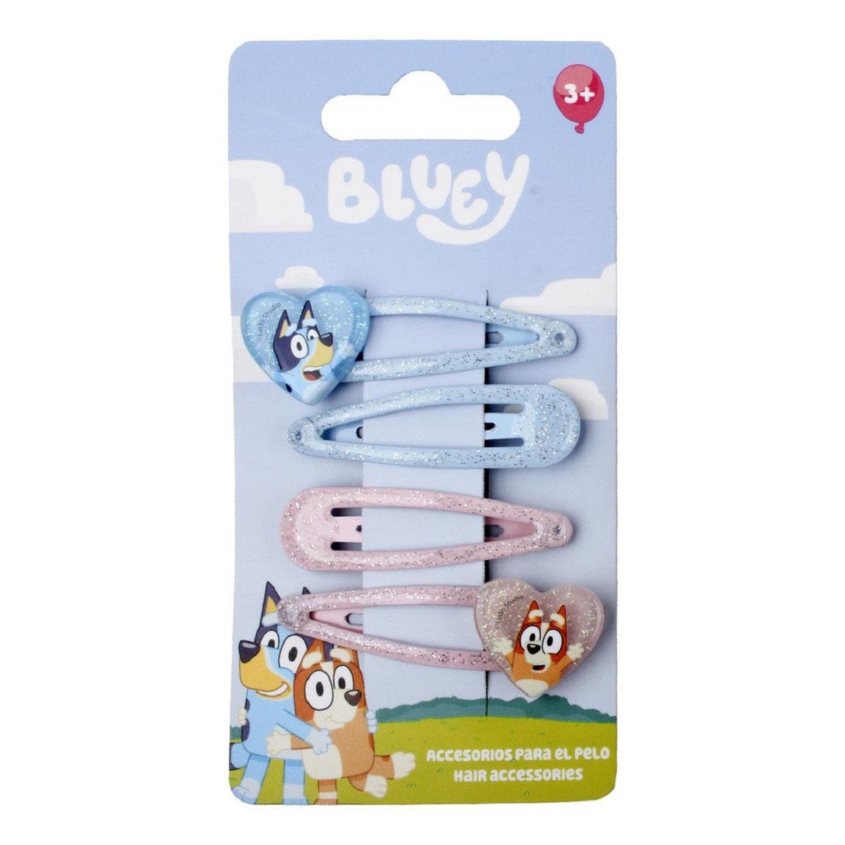 Cerda Haarspange Bluey Заколки Set 4-teiliges Украшения для волос-Set für Kinder & Mädchen, 4-tlg.