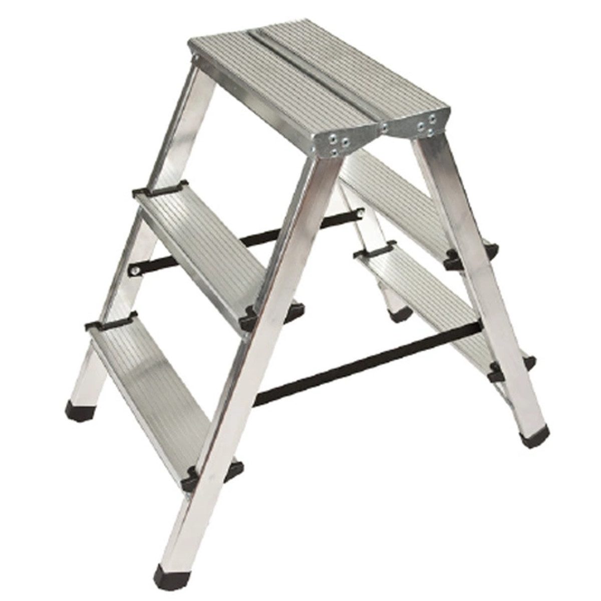 Somfy Stehleiter Alu Doppelleiter beidseitig 3 Stufen – Trittleiter & Stehleiter (1-St)