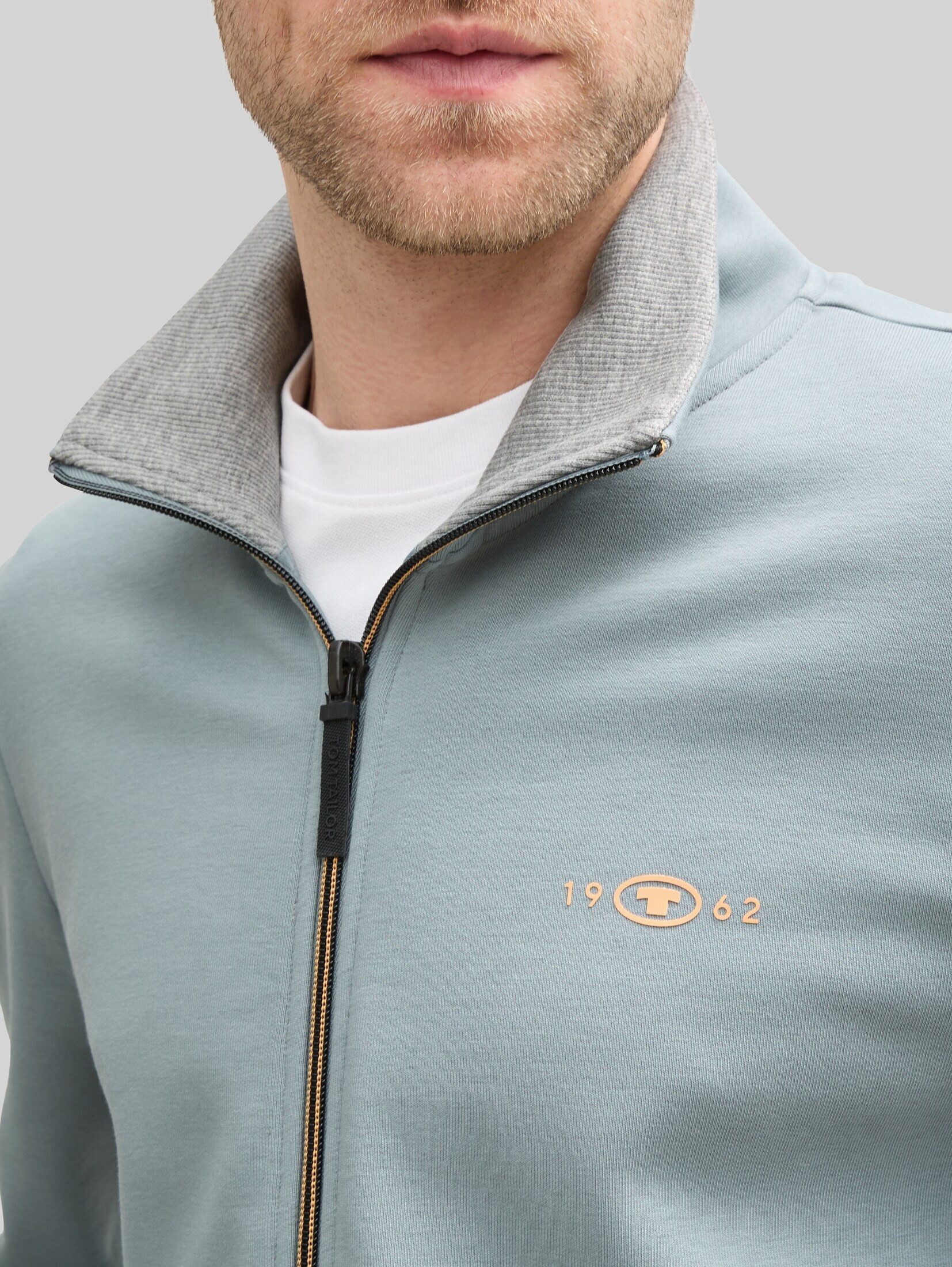 TOM TAILOR Sweatshirt Strick & Sweatshirts Sweatjacke mit Stehkragen
