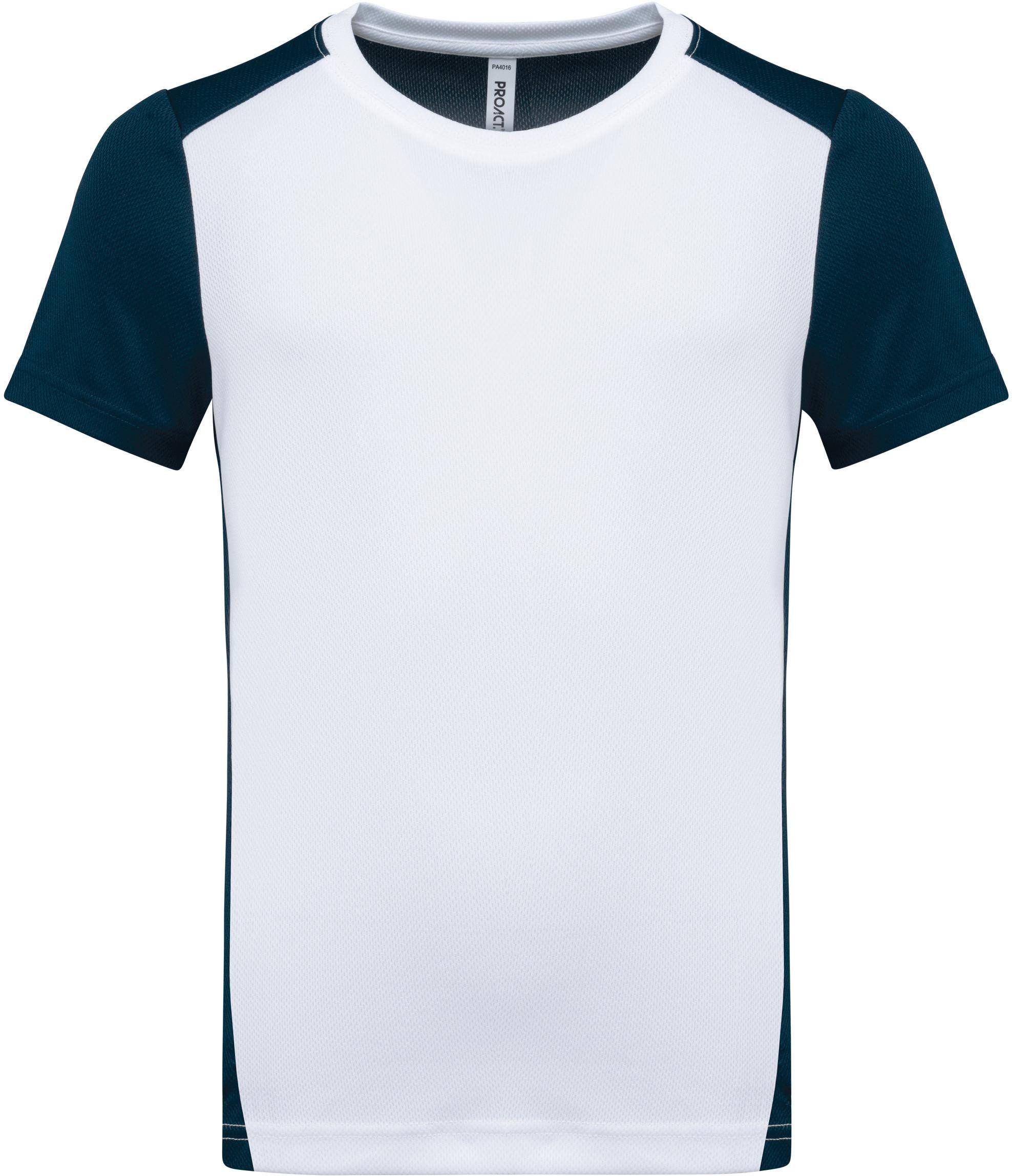 T-Shirt Zweifarbiges umweltfreundliches Sport-T-Shirt für Kinder