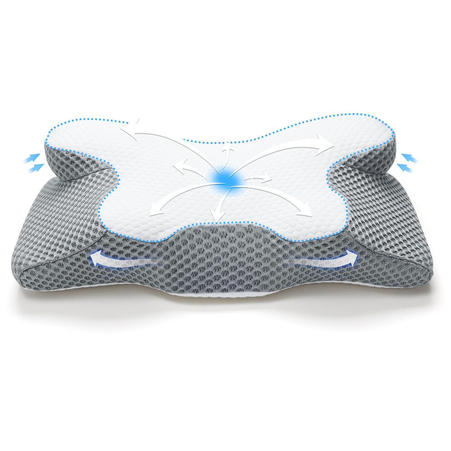 Nackenstützkissen Seitenschläferkissen Orthopädisches Kissen Ergonomisches Kopfkissen