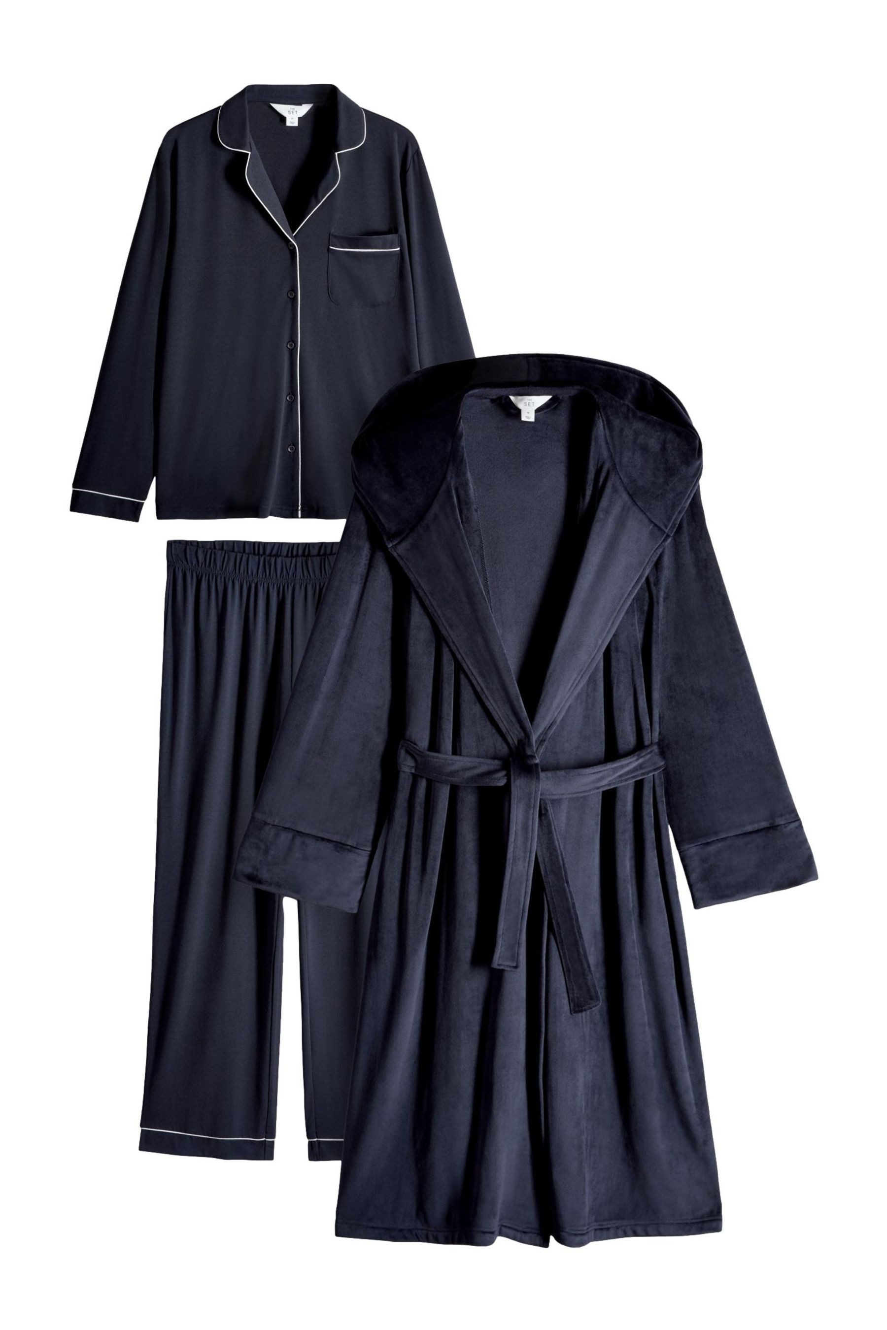 The Set Pyjama The Set Schlafanzug und Morgenmantel, 3er-Pack (3 tlg) günstig online kaufen