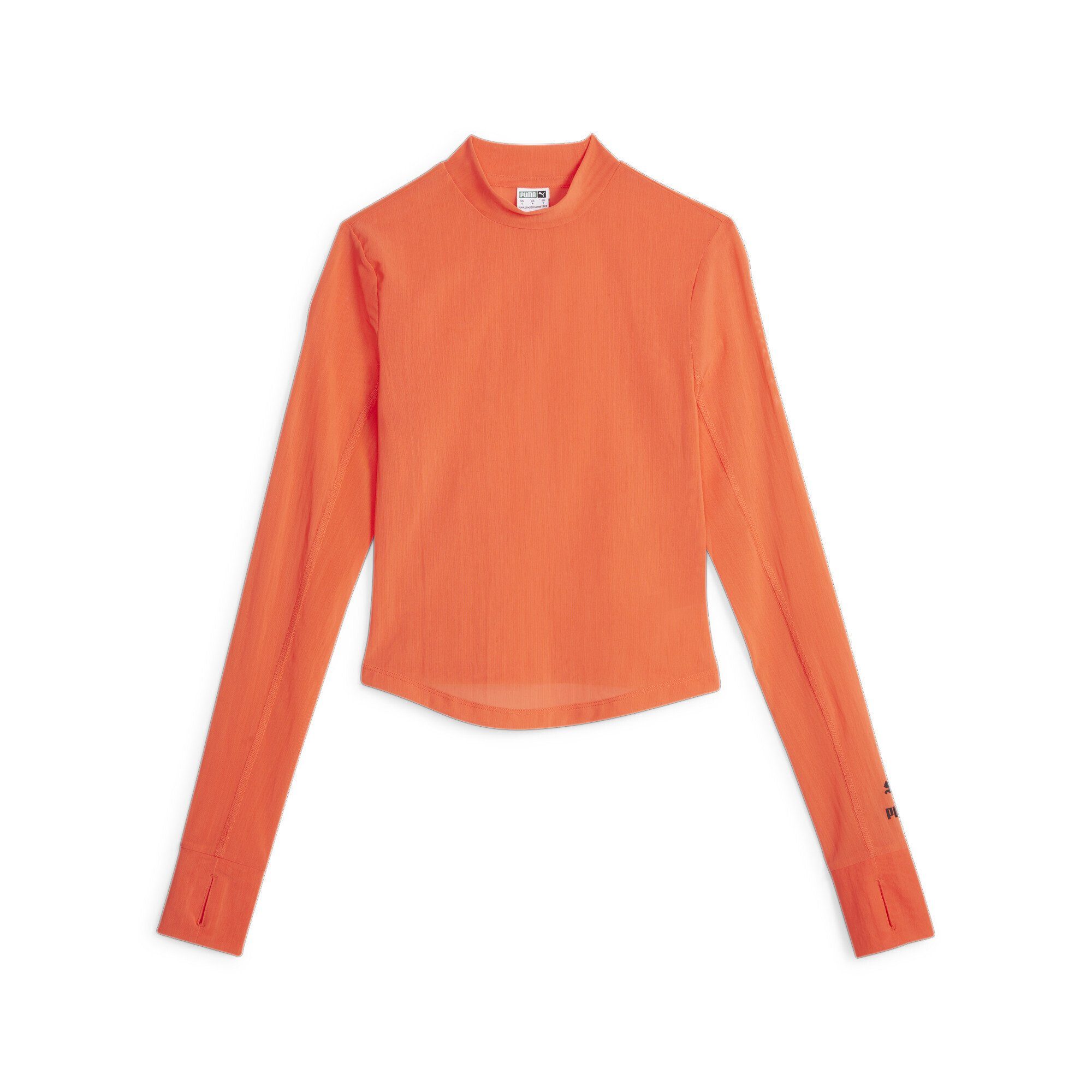 PUMA T-Shirt DARE TO Damen Hot Orange Langarmshirt Heat