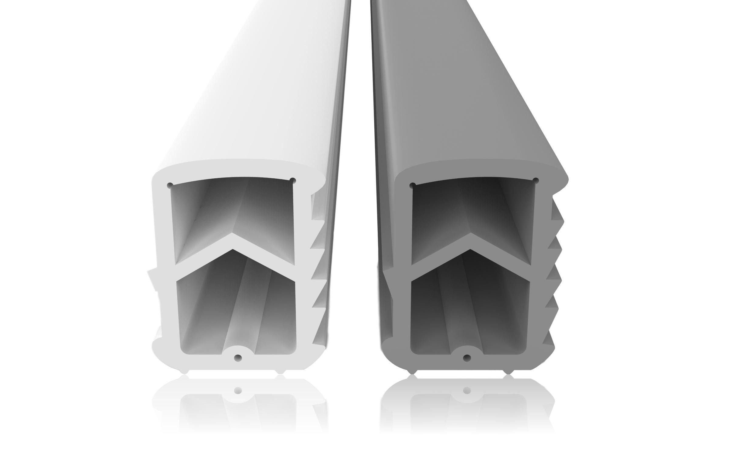 Dikara Dichtungsband Stahlzargendichtung Höhe 16mm Breite 12mm Falz, Türdichtung, Antidehnungsfaden, TPE thermoplatisches Elastomer