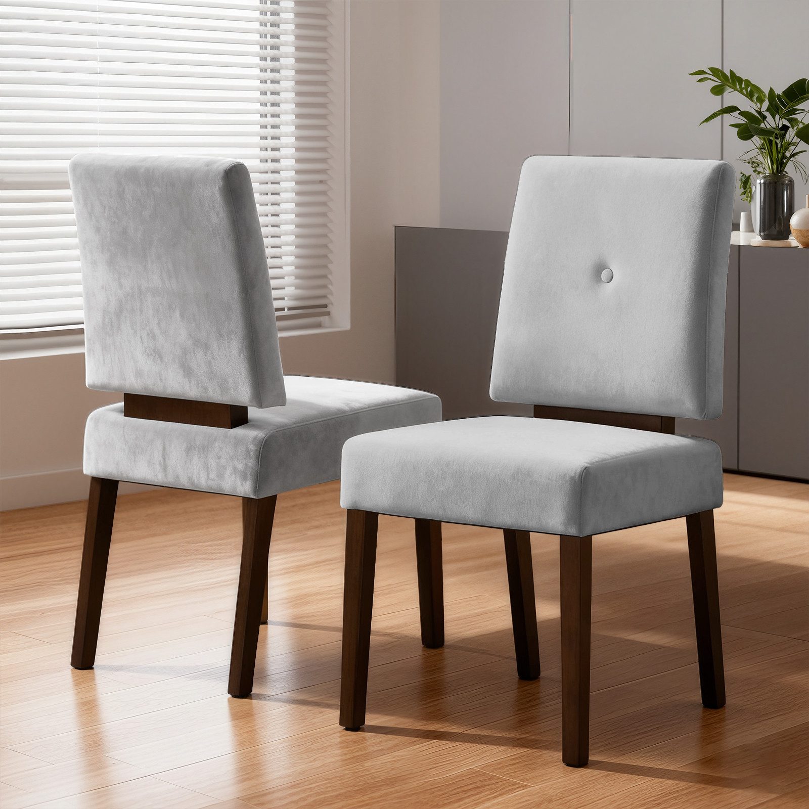 Patbrela Stuhl Holz-Esszimmerstühle, 2er-Set, Polsterstuhl (1 St), Grau – D günstig online kaufen