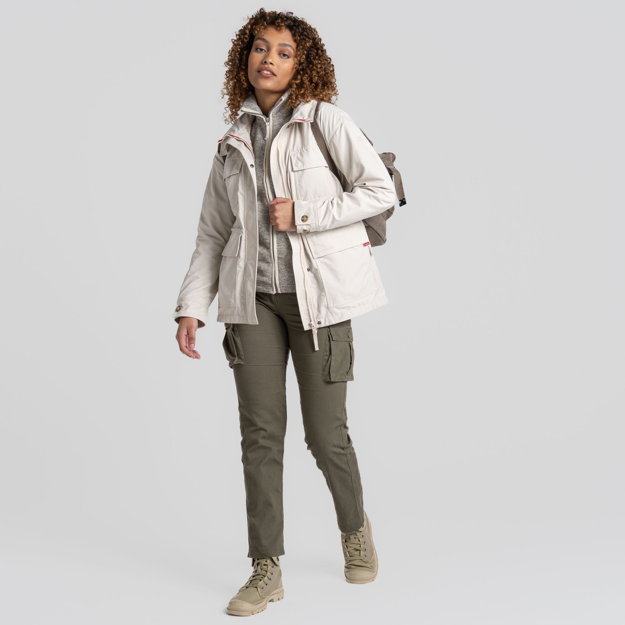 Trekkingjacke Craghoppers - NL Adventure Jkt - Damen Outdoorjacke Reisejacke, beige
