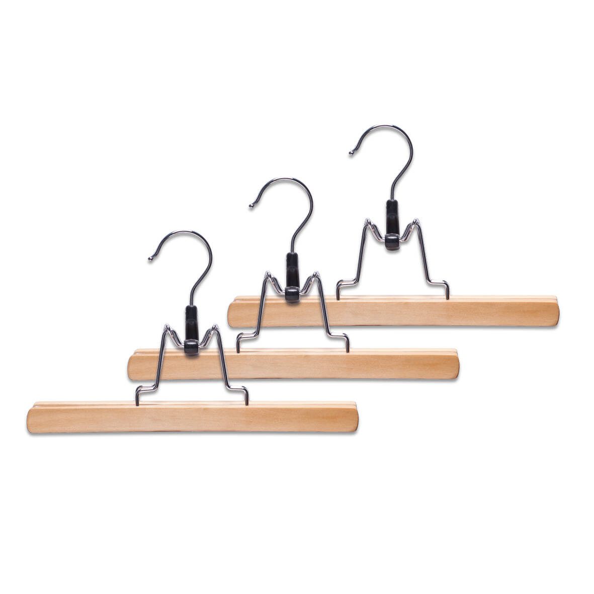 Zeller Present Kleiderbügel Hosenbügel aus Holz, 3er-Set, (einzeln, 1-tlg)