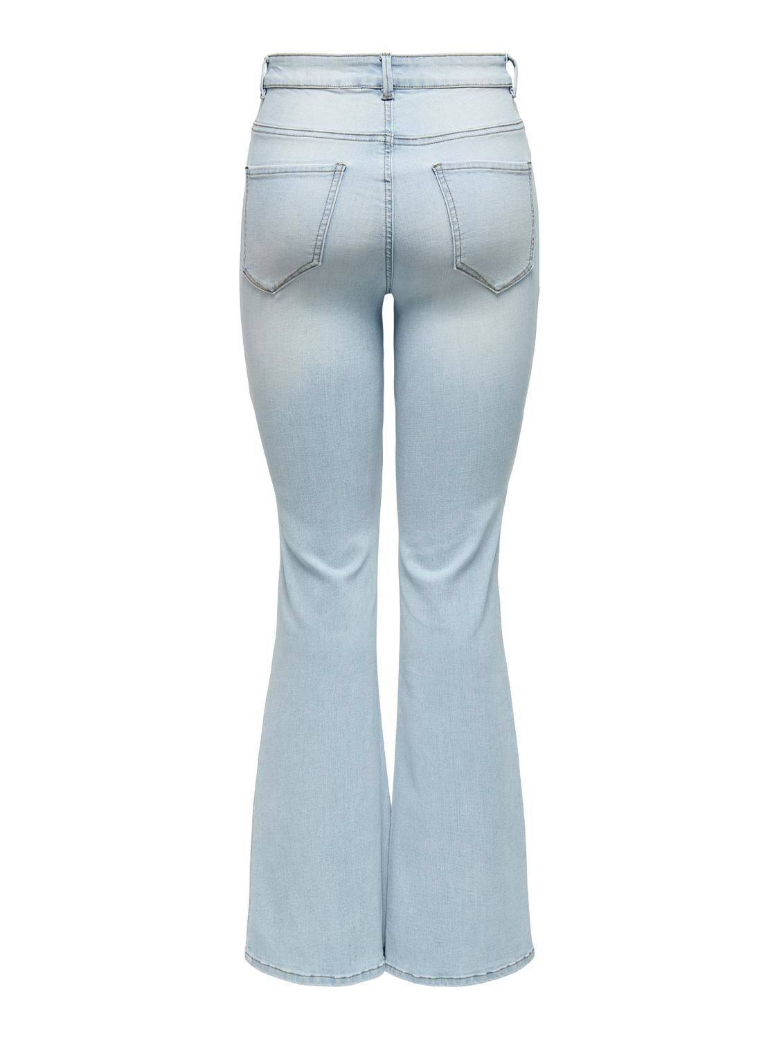 ONLY Bootcut-Jeans ONLLUSH MW RETRO FLARED DNM Materialmix, bootcut fit, Re günstig online kaufen