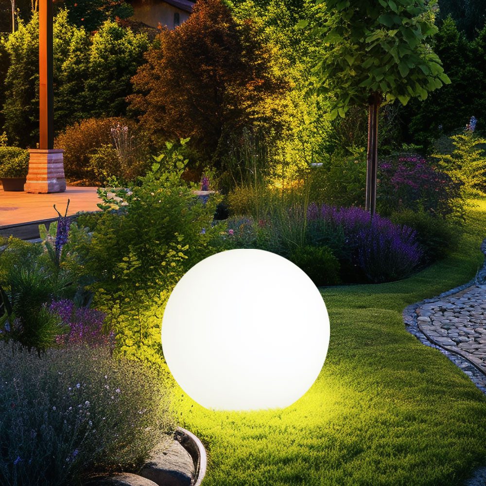 GLOBO LIGHTING LED Kugelleuchte, Leuchtmittel inklusive, Warmweiß, Außenlampe Kugel LED Gartenlampen mit Strom Leuchtkugeln für Garten