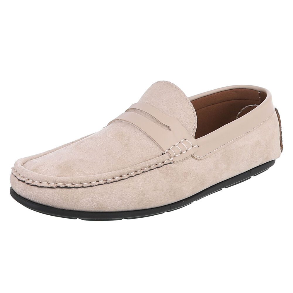 Coolwalk Herren Loafer Slipper in Veloursleder-Optik Slipper (91563792) Flach Slipper in Beige