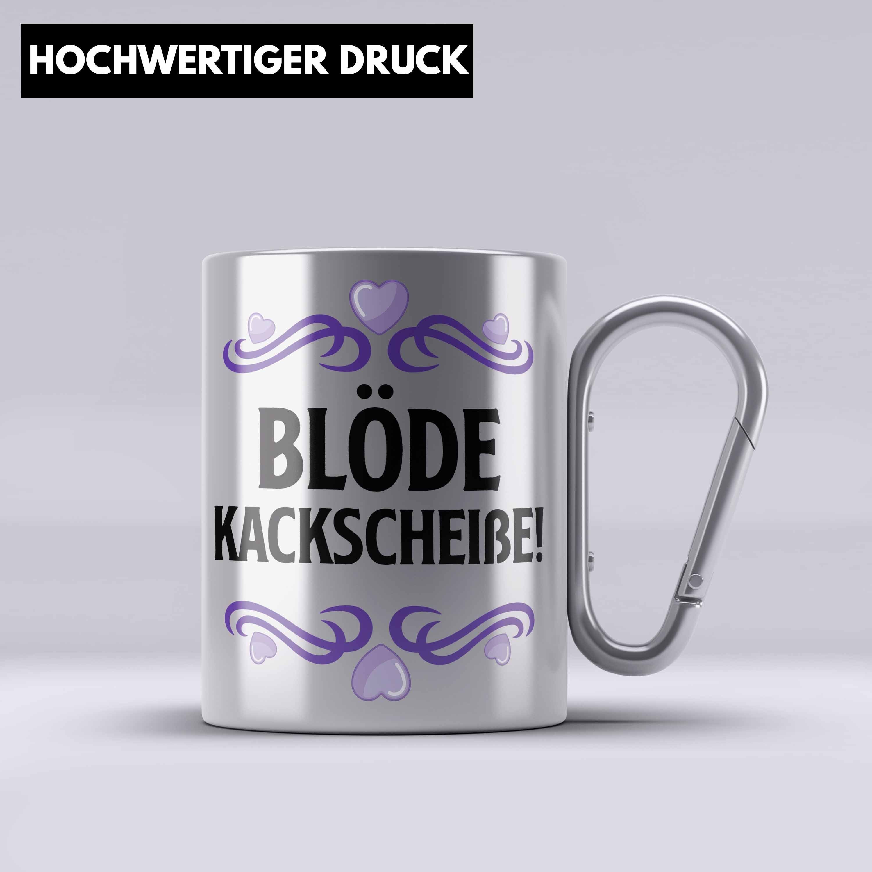 Trendation Thermotasse Blöde Ka**Sch** Hasse Edelstahl Ich Edelstahl Silber Ta Edelstahl Tasse Jeden