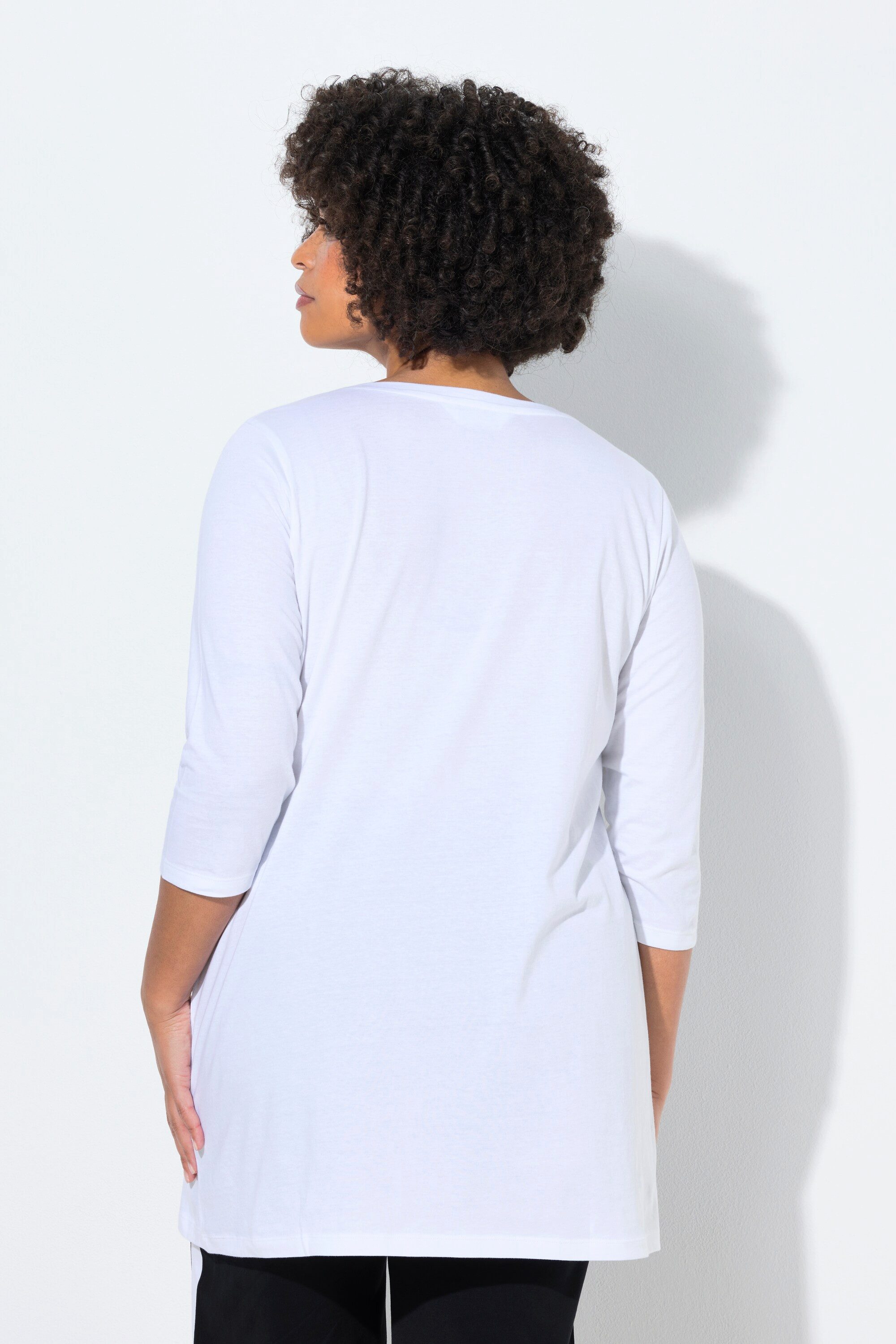 Angel of Style Longshirt T-Shirt A-Linie Glitzer-Motiv mit Schriftzug günstig online kaufen