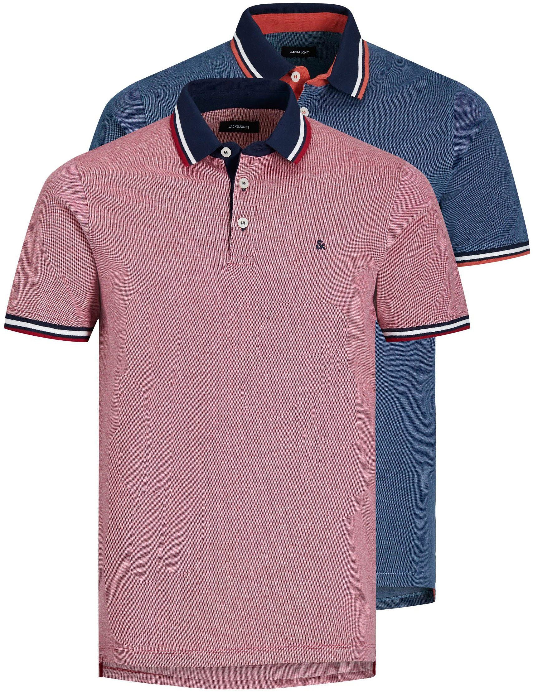 Jack & Jones Poloshirt JJEPAULOS im Doppelpack mit Logostickerei und Komfor günstig online kaufen