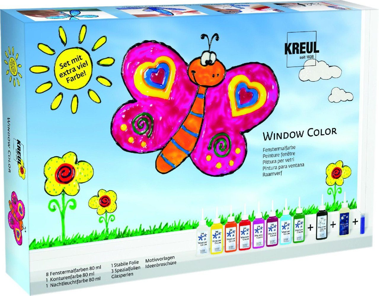 Bastelfarbe Kreul Window Color Set mit extra viel Farbe Set