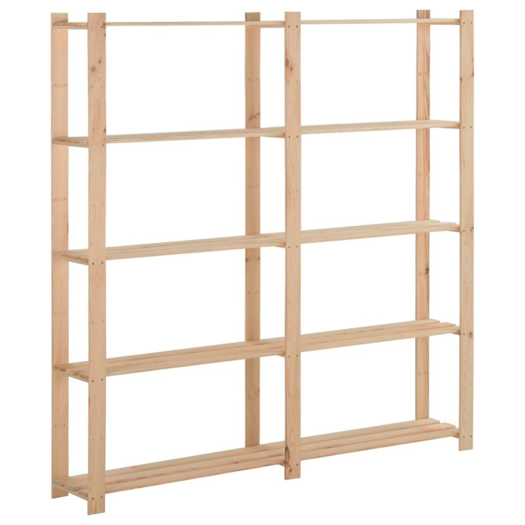 vidaXL Mehrzweckregal 170 x 285 x 170 cm Lagerregal mit 5 Böden 170x28,5x170 cm Massivholz K