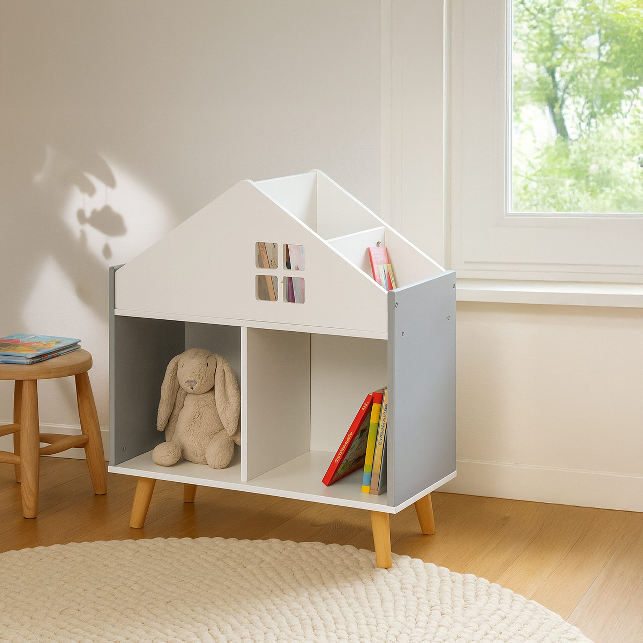 relaxdays Kinderregal in Hausform