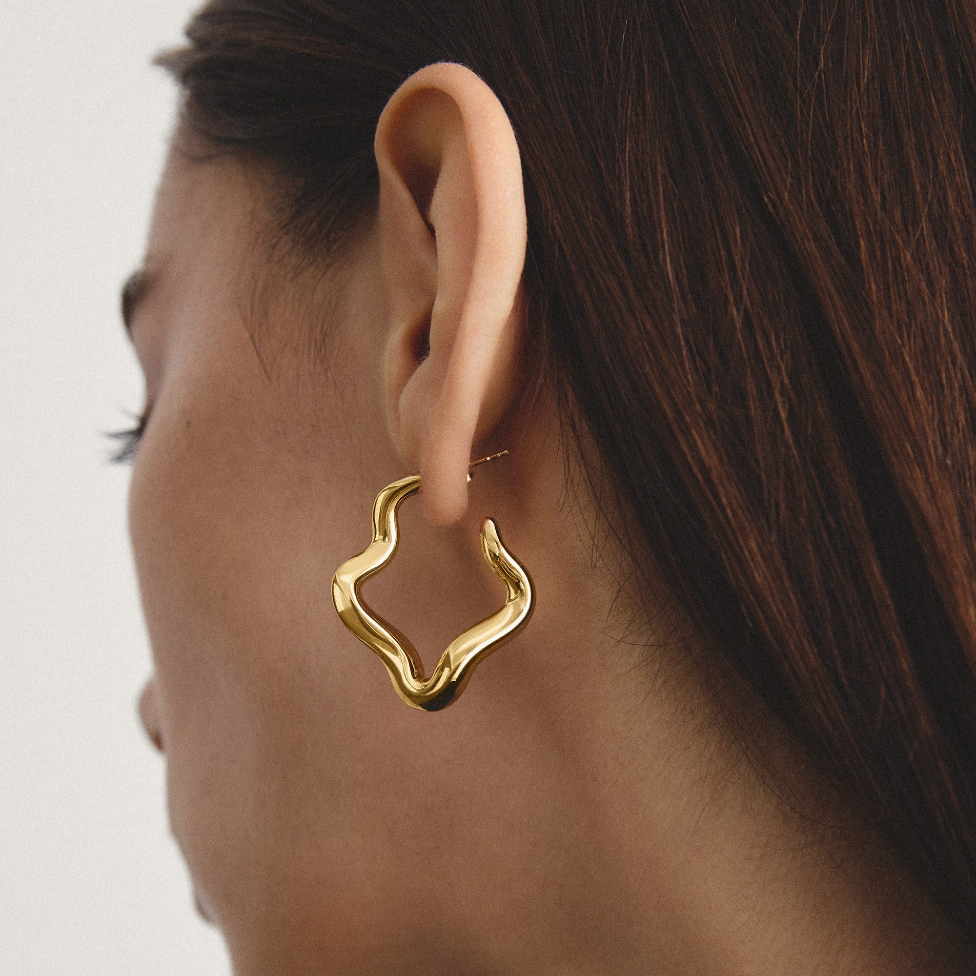 THOMAS SABO Paar Creolen Wellige Creolen gelbgoldfarben