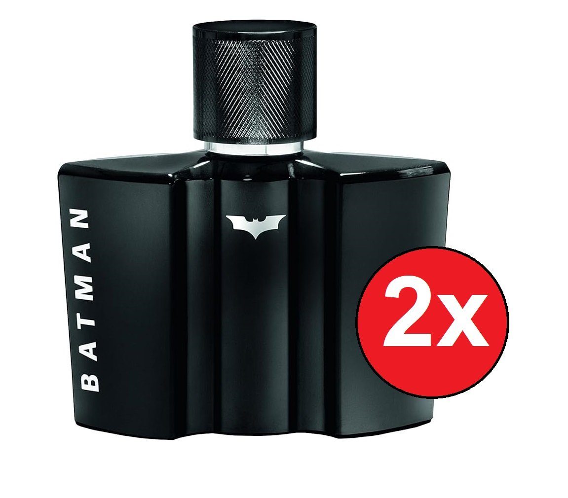 Batman Eau de Duft Männer Herren Parfum 2x50ml Jungen Dark The männlich Herrenduft, Edt Knight 2-tlg., Geschenk Parfüm für Intensiv Toilette sinnlich Rises