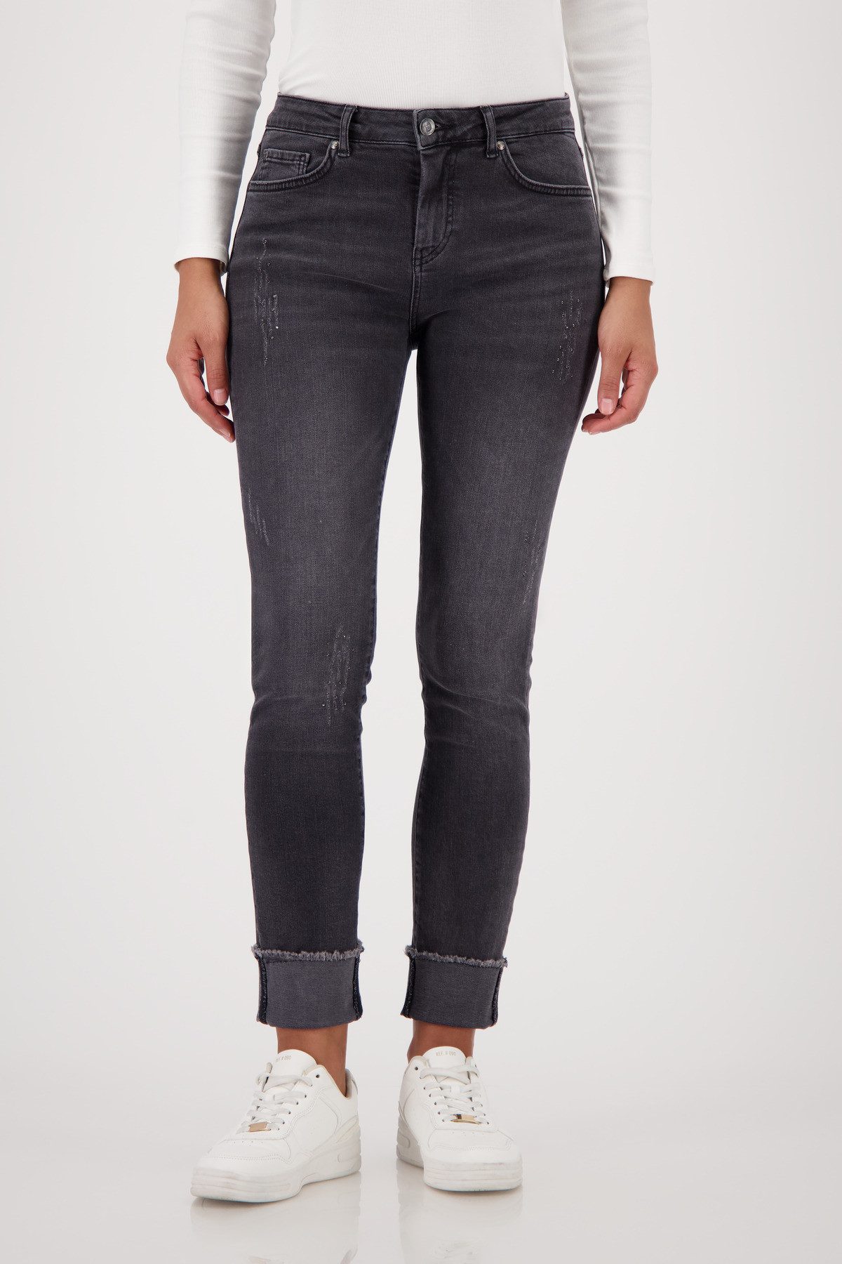 Monari Slim-fit-Jeans Hose Джинсы Nietenschmuck Slim-fit-Passform