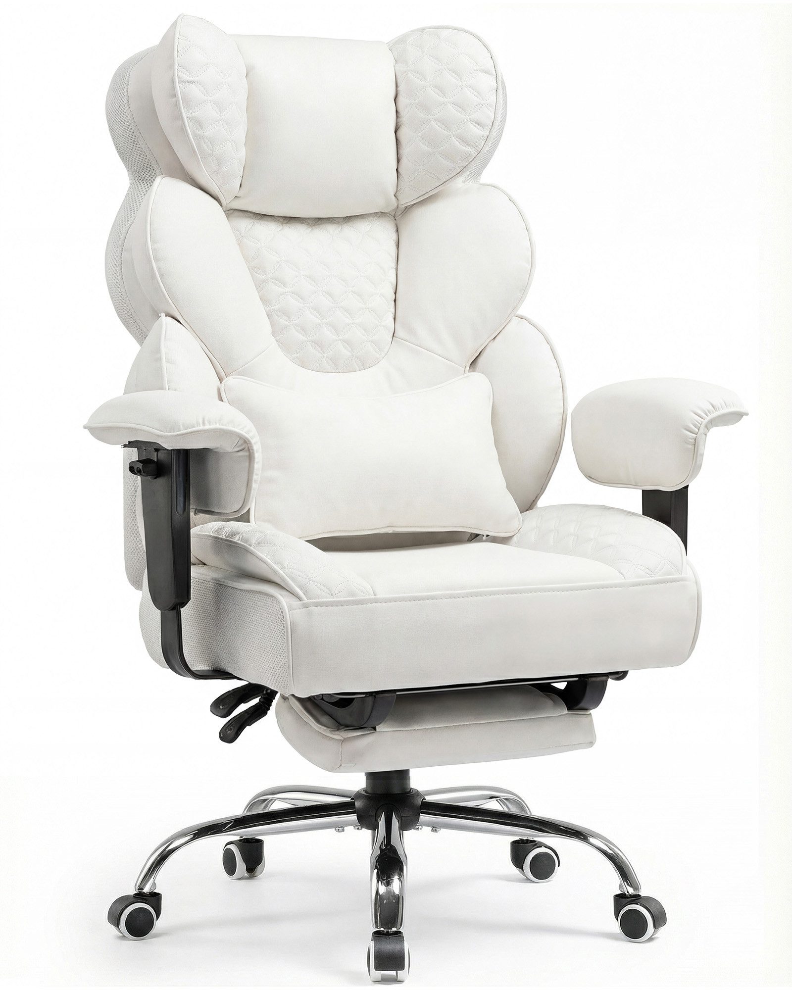 COMHOMA Gaming-Stuhl Ergonomischer Bürostuhl 180 kg, mit Lendenstütze & Fußstütze, 150° verstellbare Rückenlehne, hoher Chefsessel