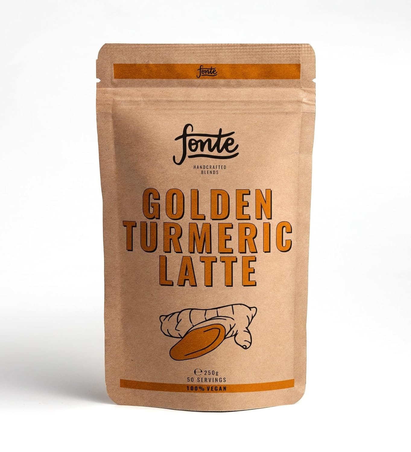 LK Trend & Style Tee Fonte Golden Kurkuma (Turmeric) Latte, (250g ergibt ca. 50 Portionen), natürliche Gewürzmischung für warme und kalte Getränke