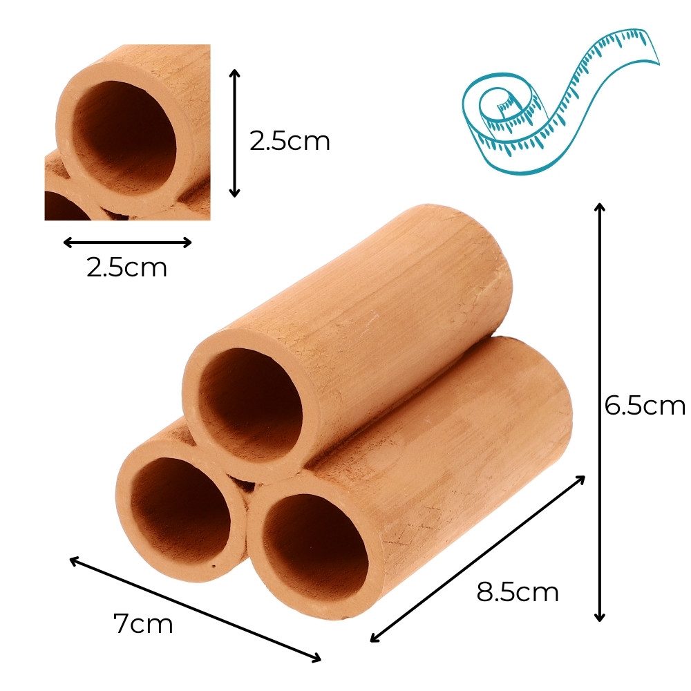 GarPet Aquariendeko Aquarium Deko Pyramide 3er XL Garnelen Röhre Höhle Kreb günstig online kaufen
