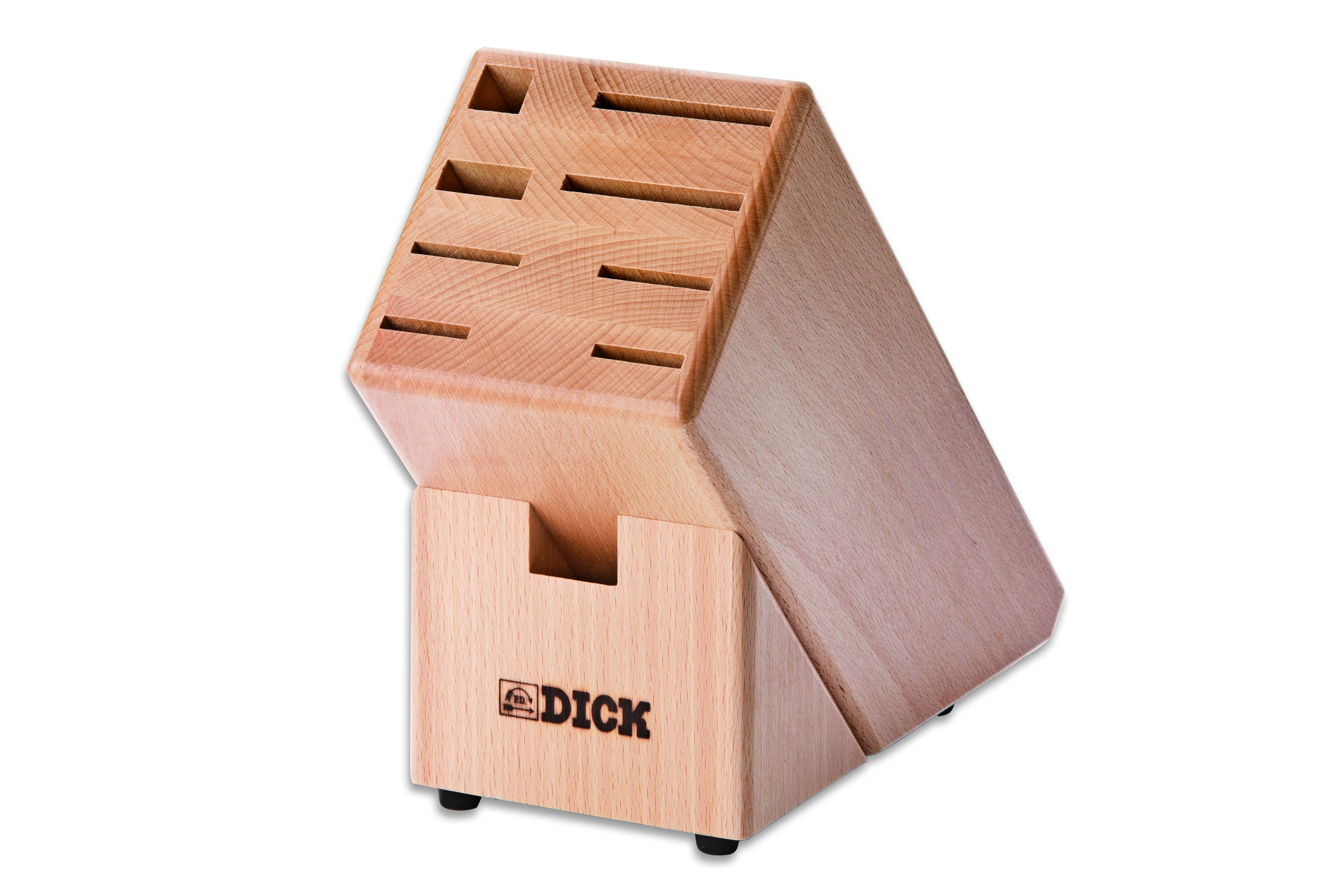 F. DICK Messerblock F. DICK Holzmesserblock ohne Messer Kochwerkzeuge mit  sieben Fächern